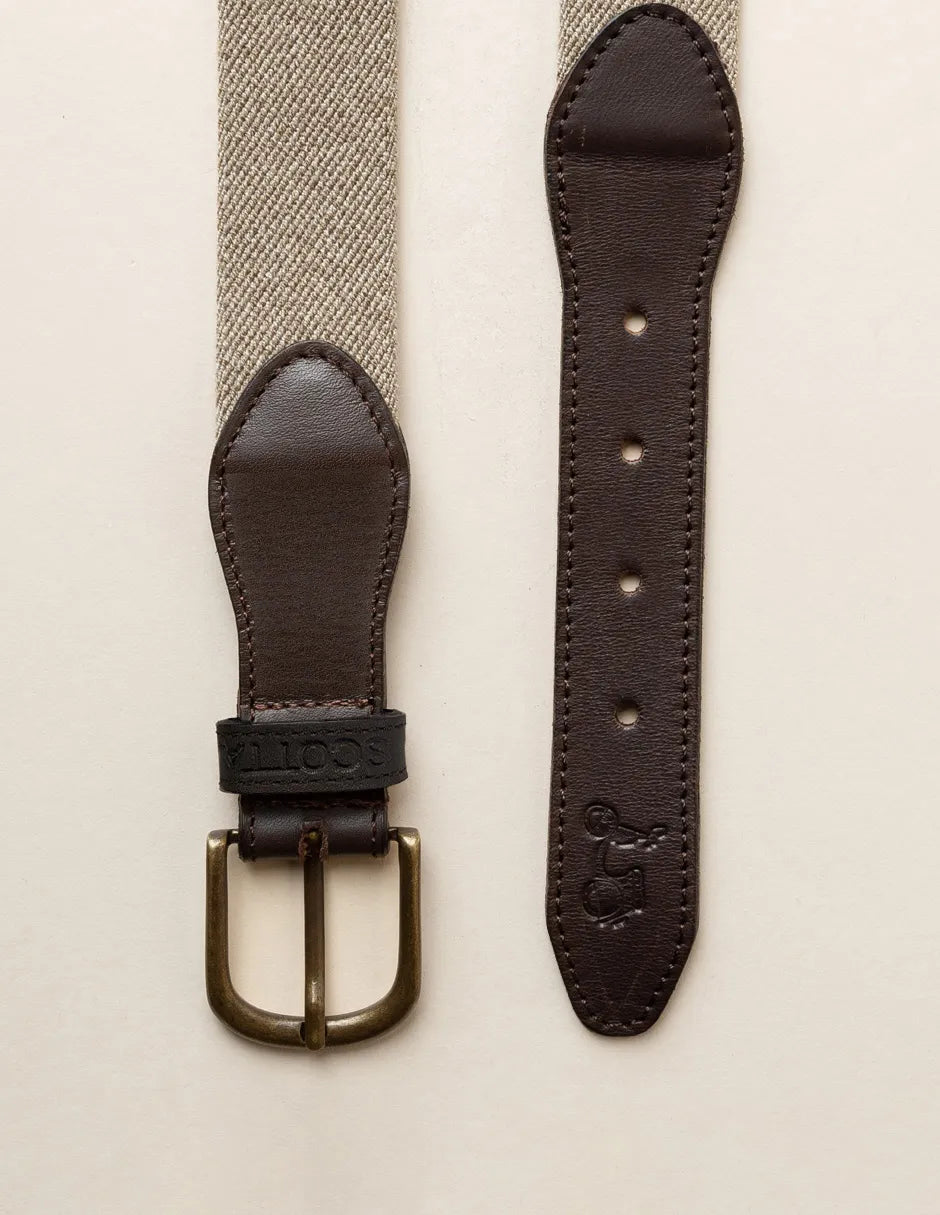 Cinturón elástico beige