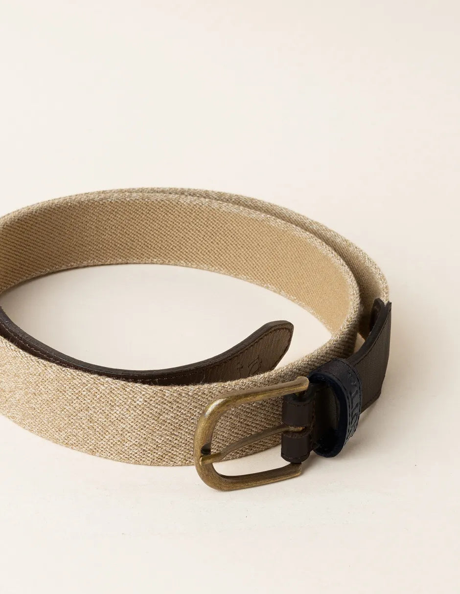 Cinturón elástico beige