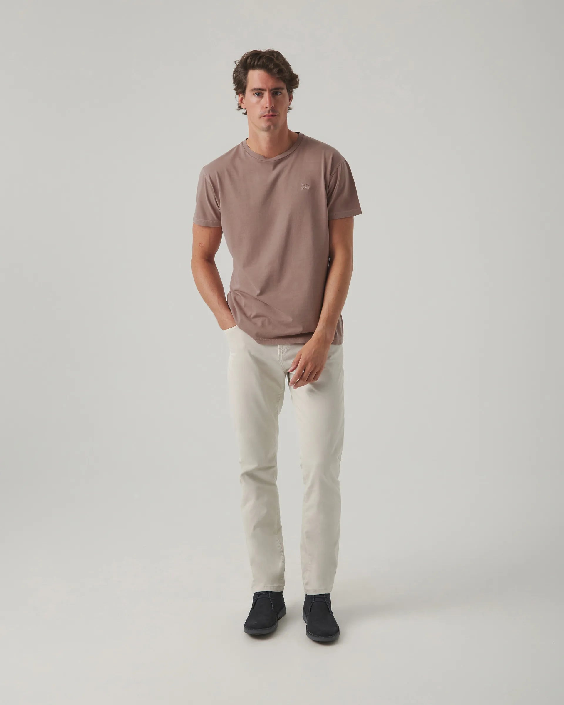 Camiseta rosa básica logo