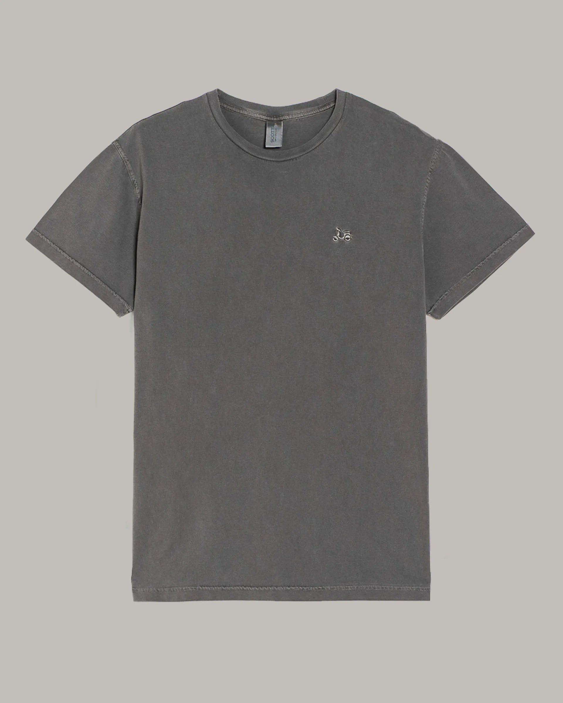Camiseta gris básica con logo