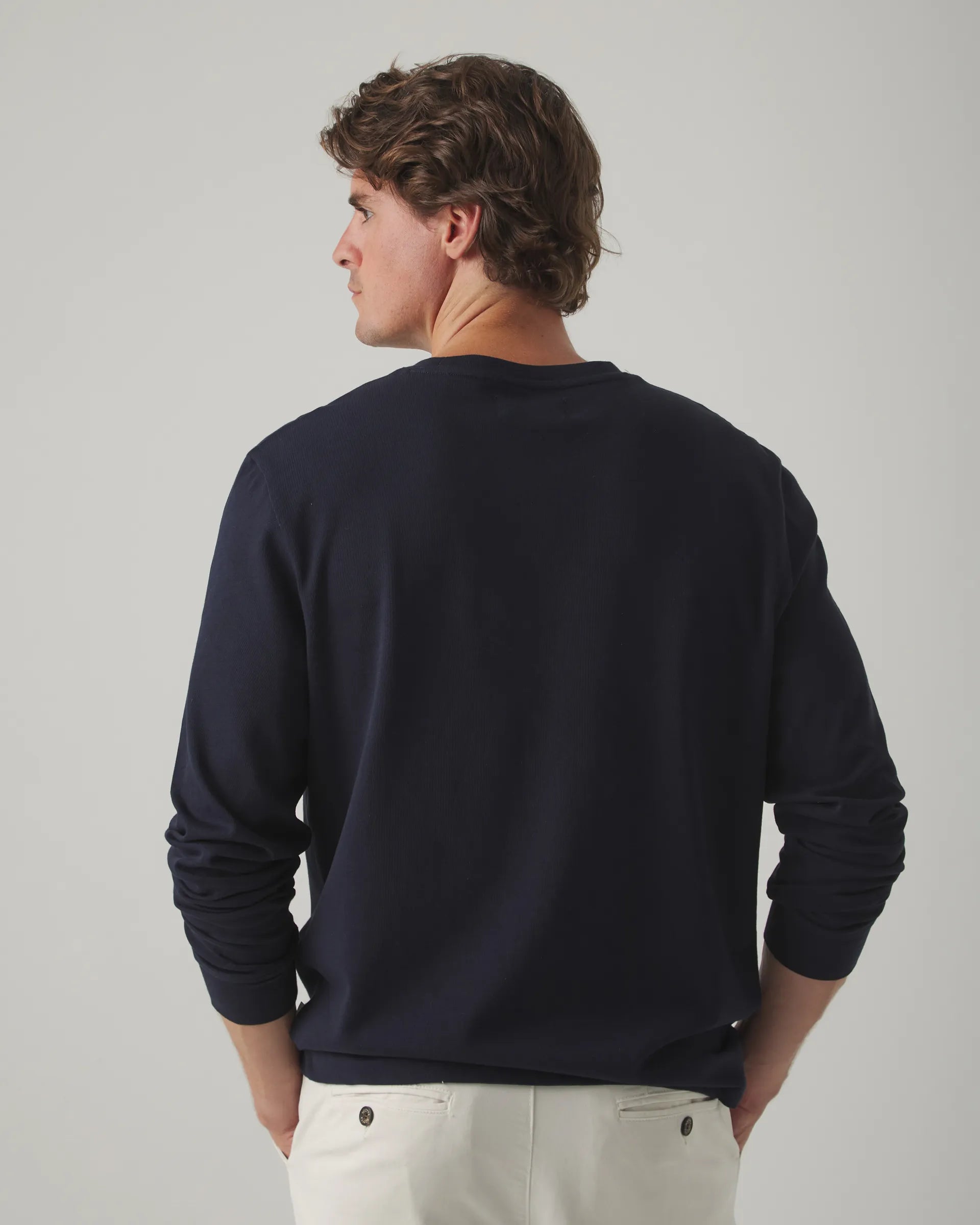 Camiseta azul manga larga