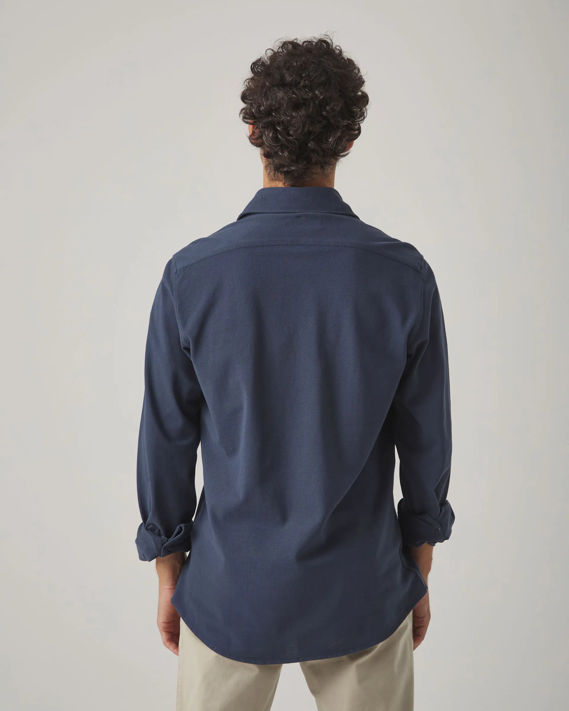 Camisa polo azul marino