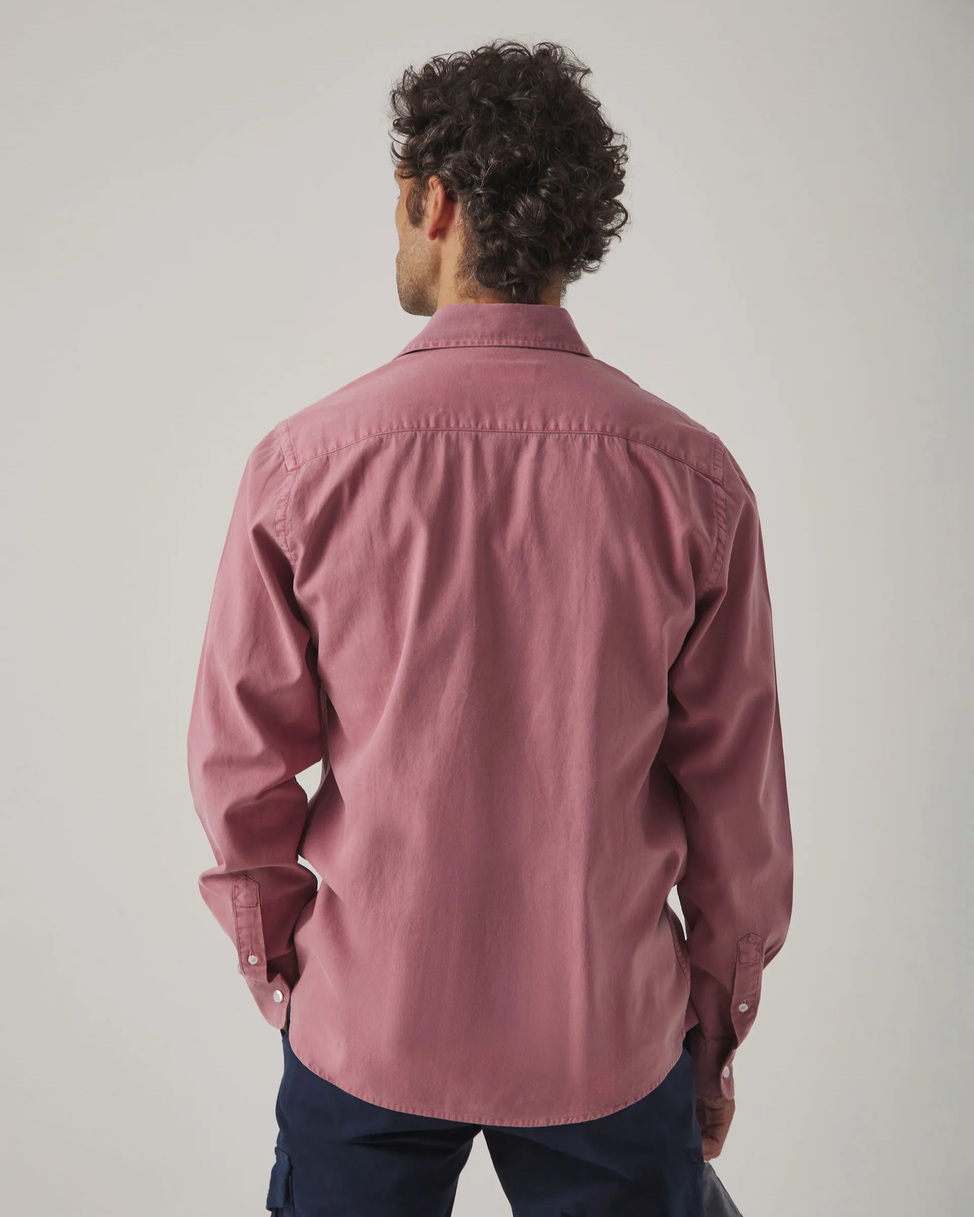 Camisa de algodón rosa