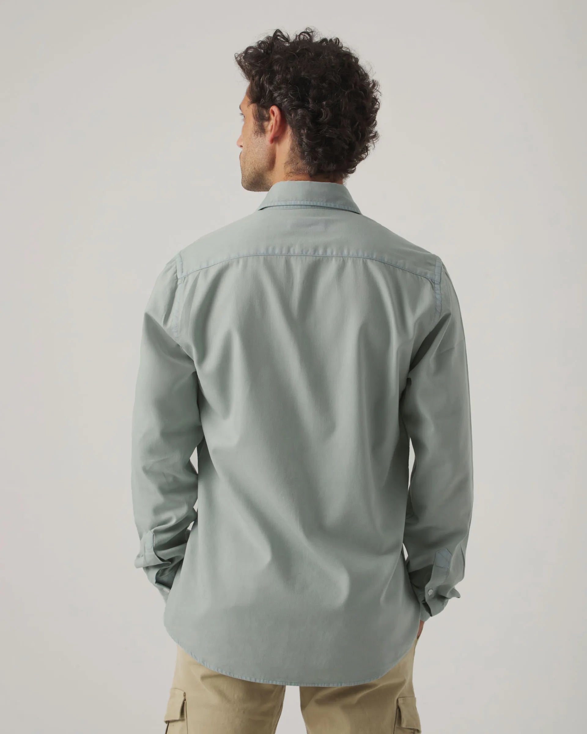 Camisa de algodón verde
