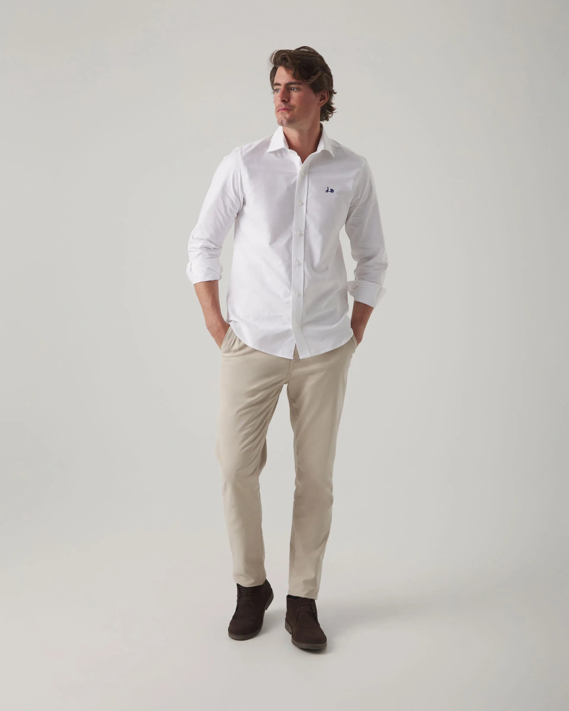 Camisa oxford blanca
