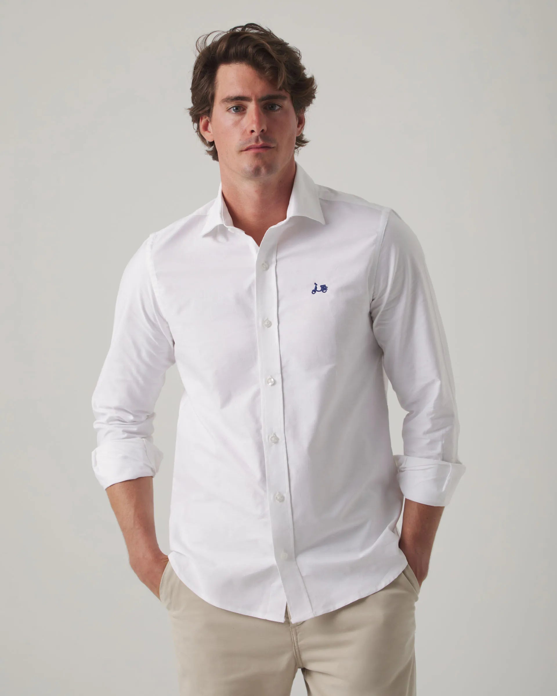 Camisa oxford blanca