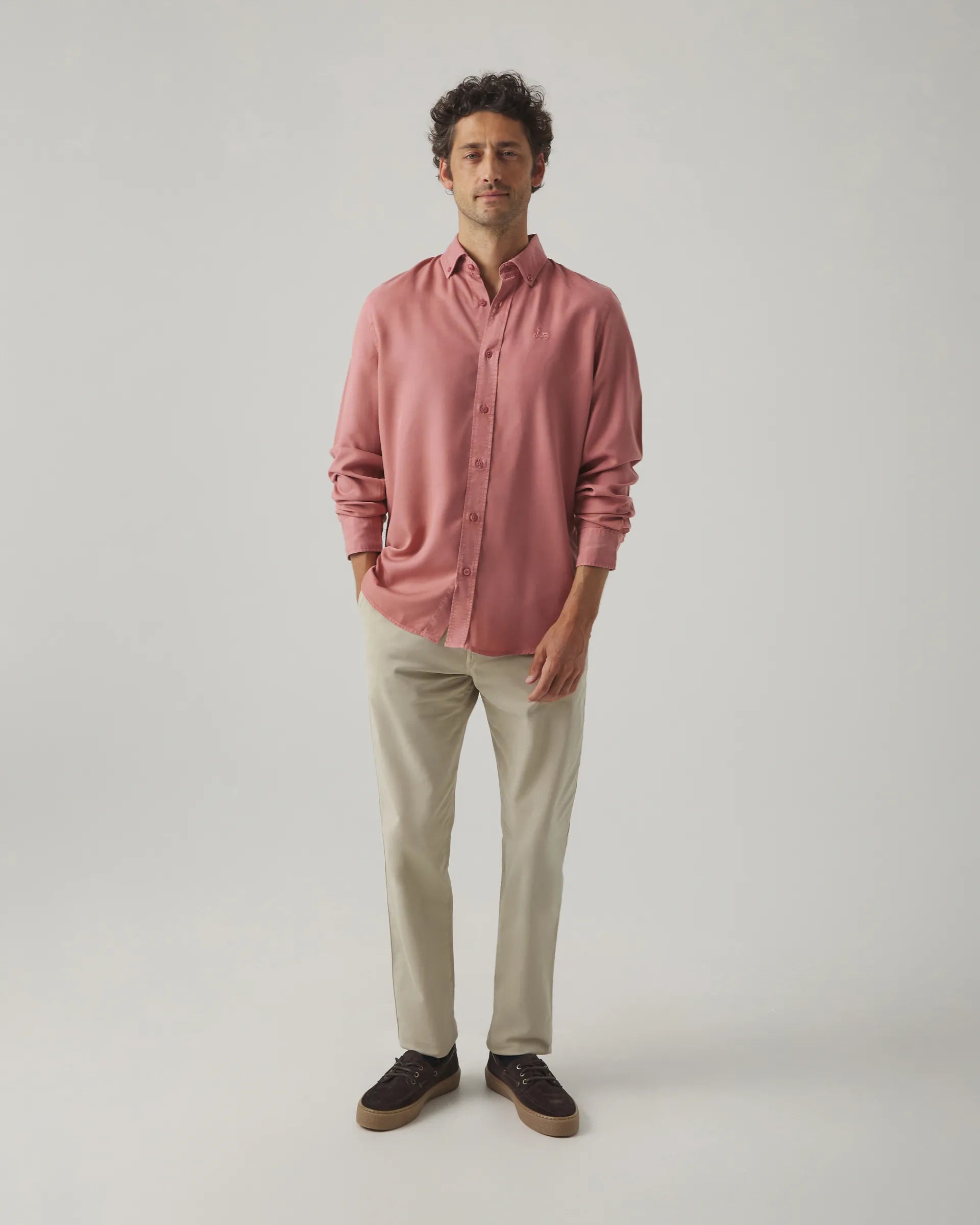 Camisa burdeos tencel