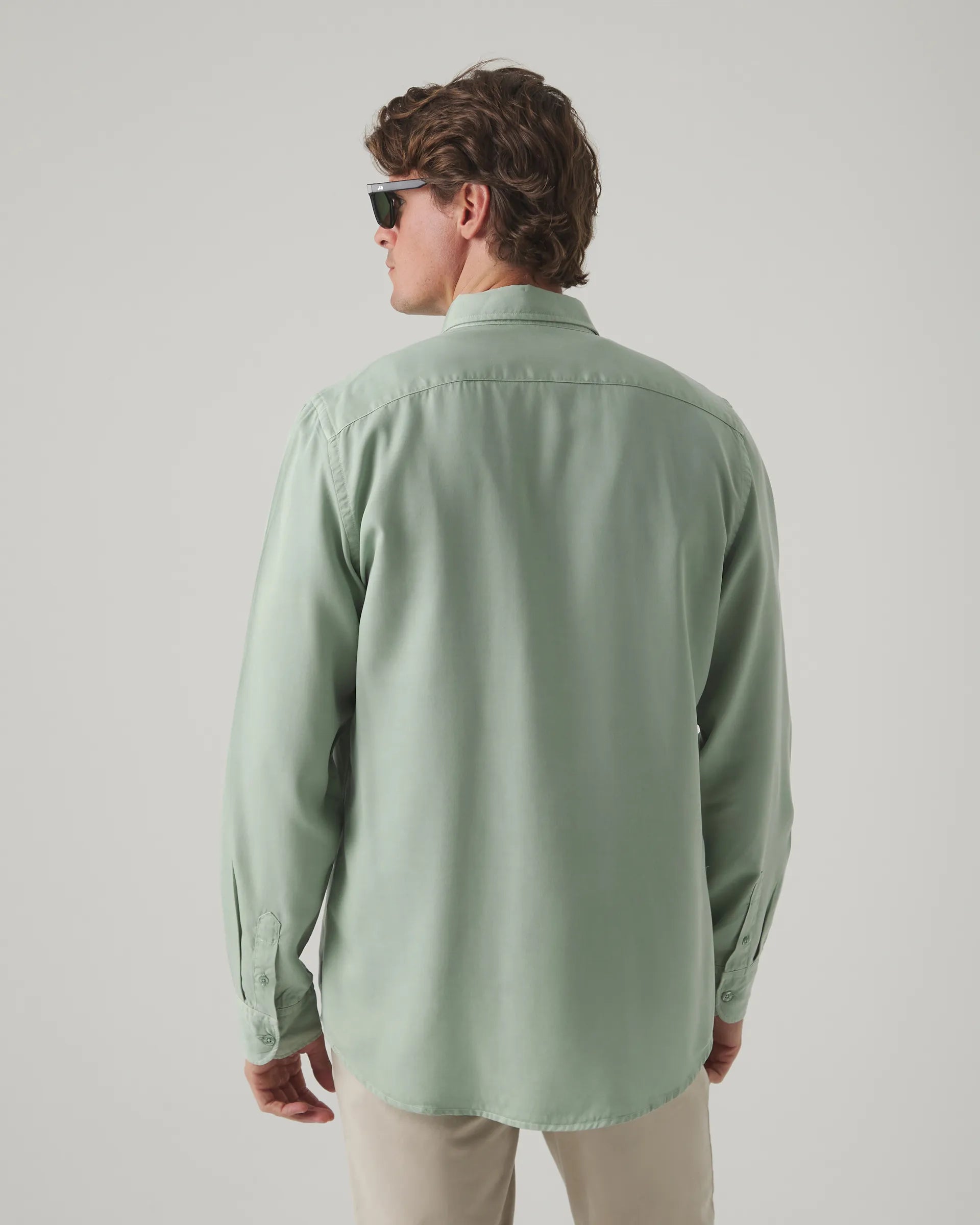 Camisa verde de tencel