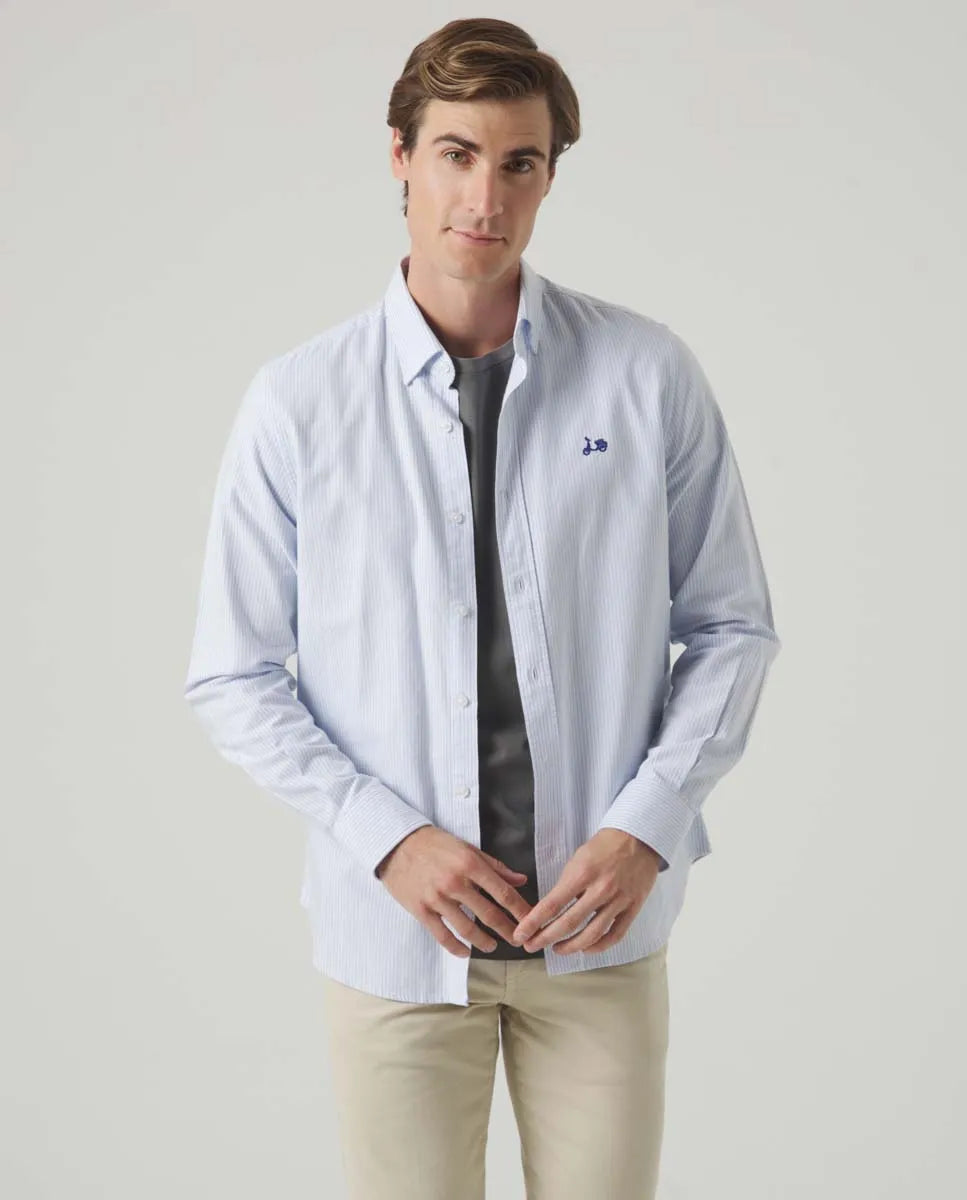 Camisa Oxford Classic Rayas Azules - Scotta 1985