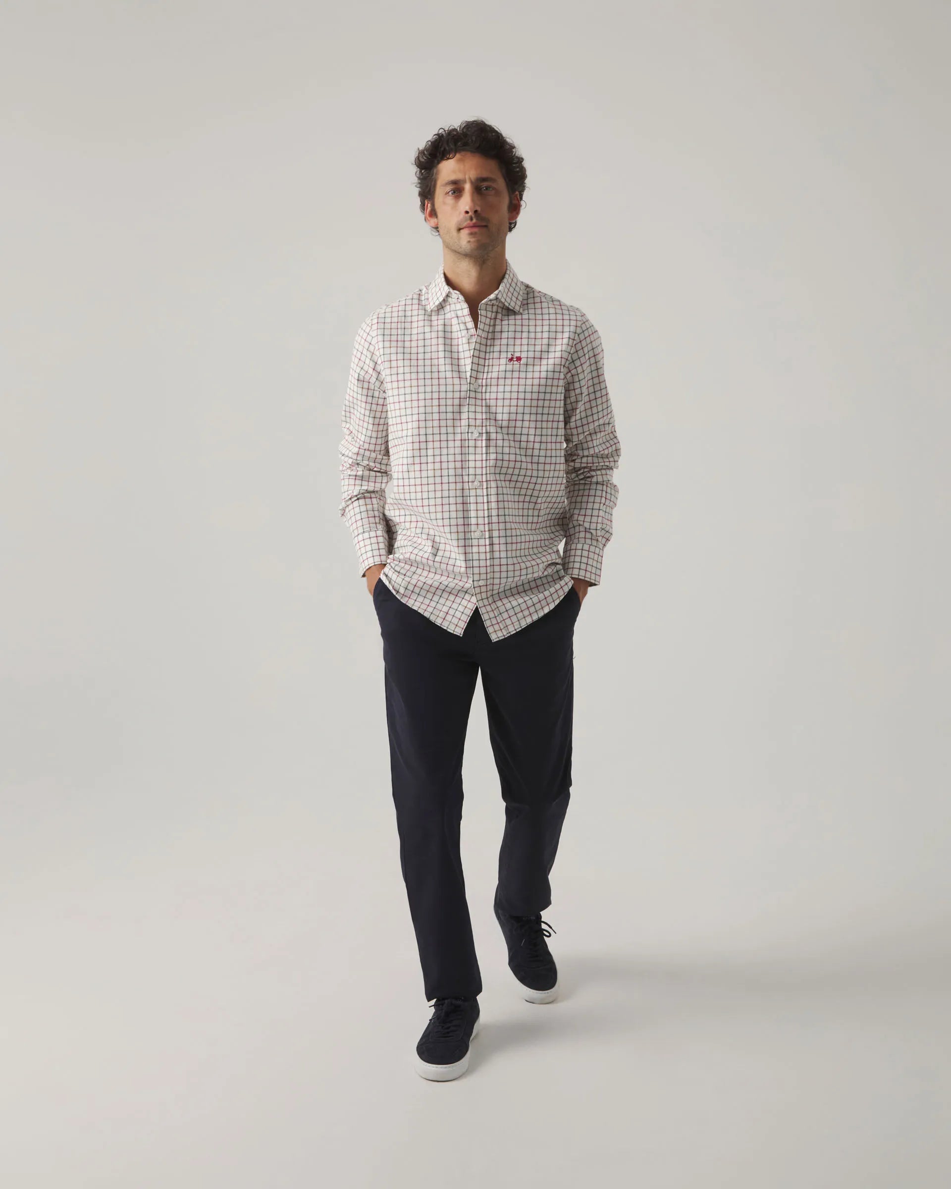 Camisa de cuadros con logo