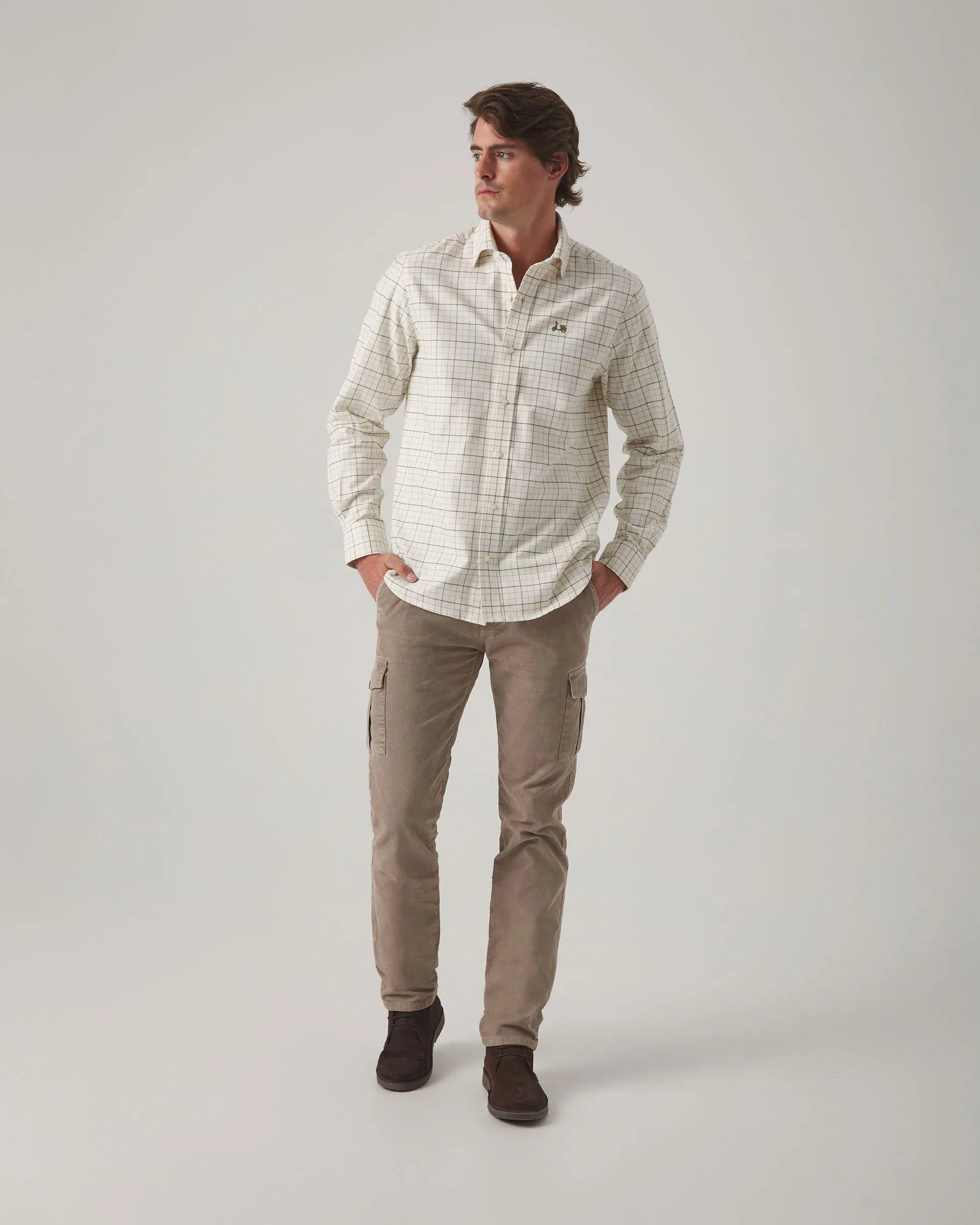 Camisa de cuadros con logo