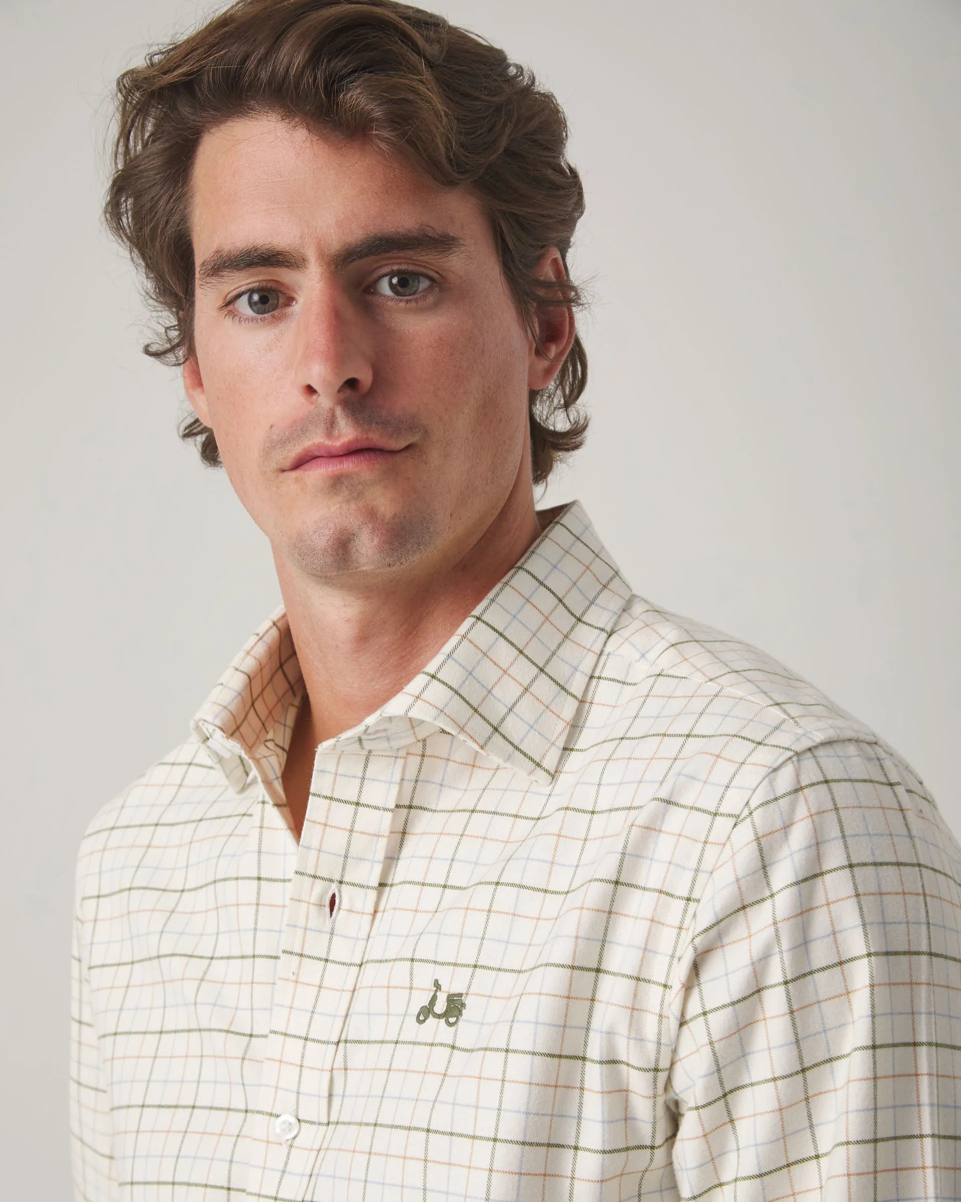 Camisa de cuadros con logo