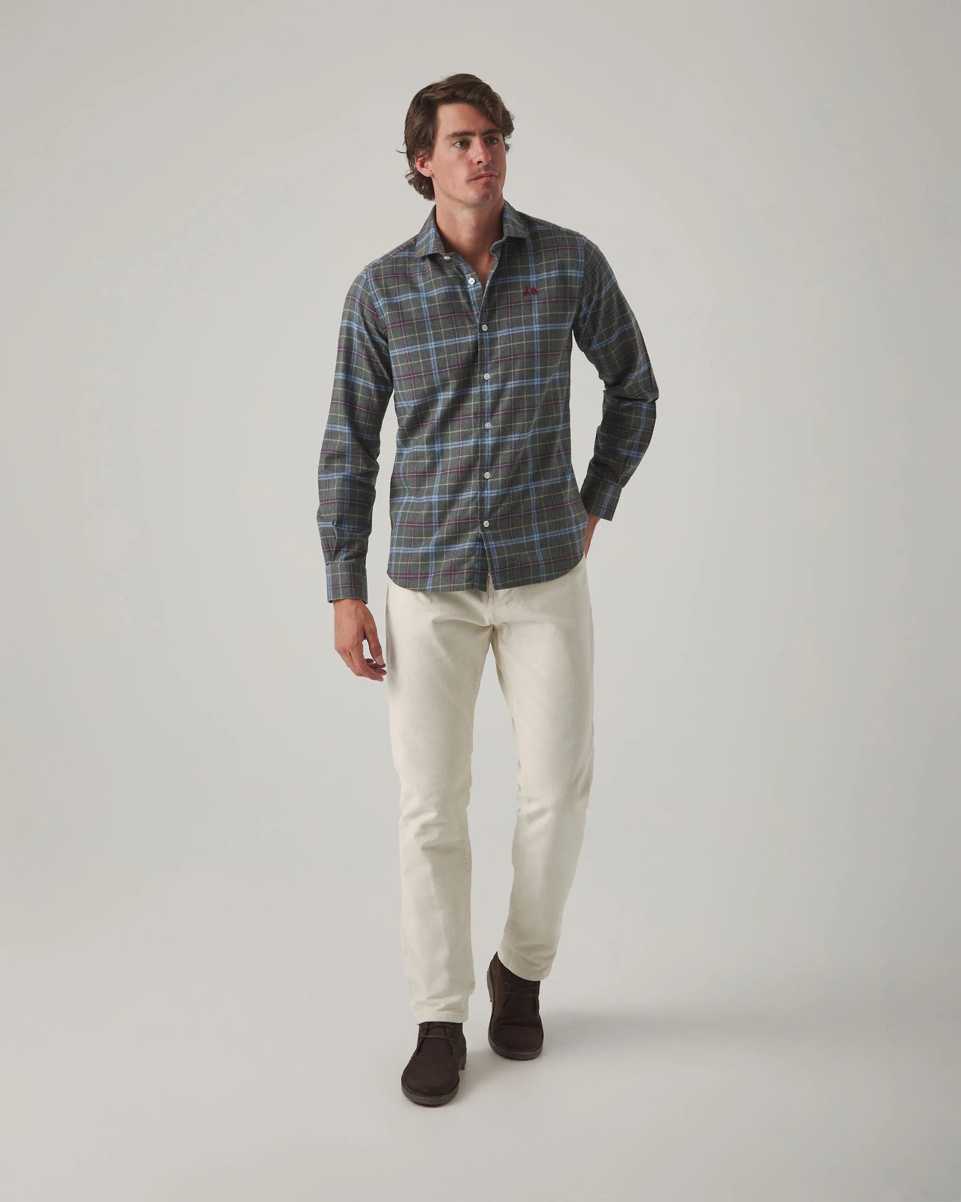 Camisa de cuadros verde