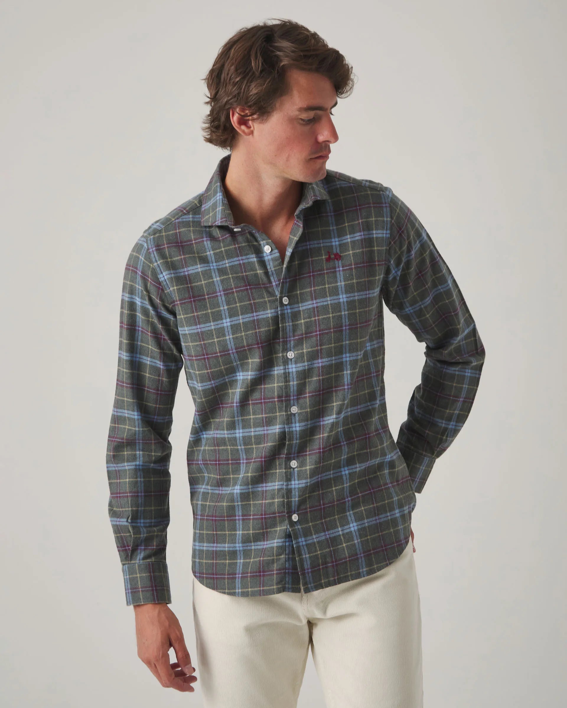 Camisa de cuadros verde