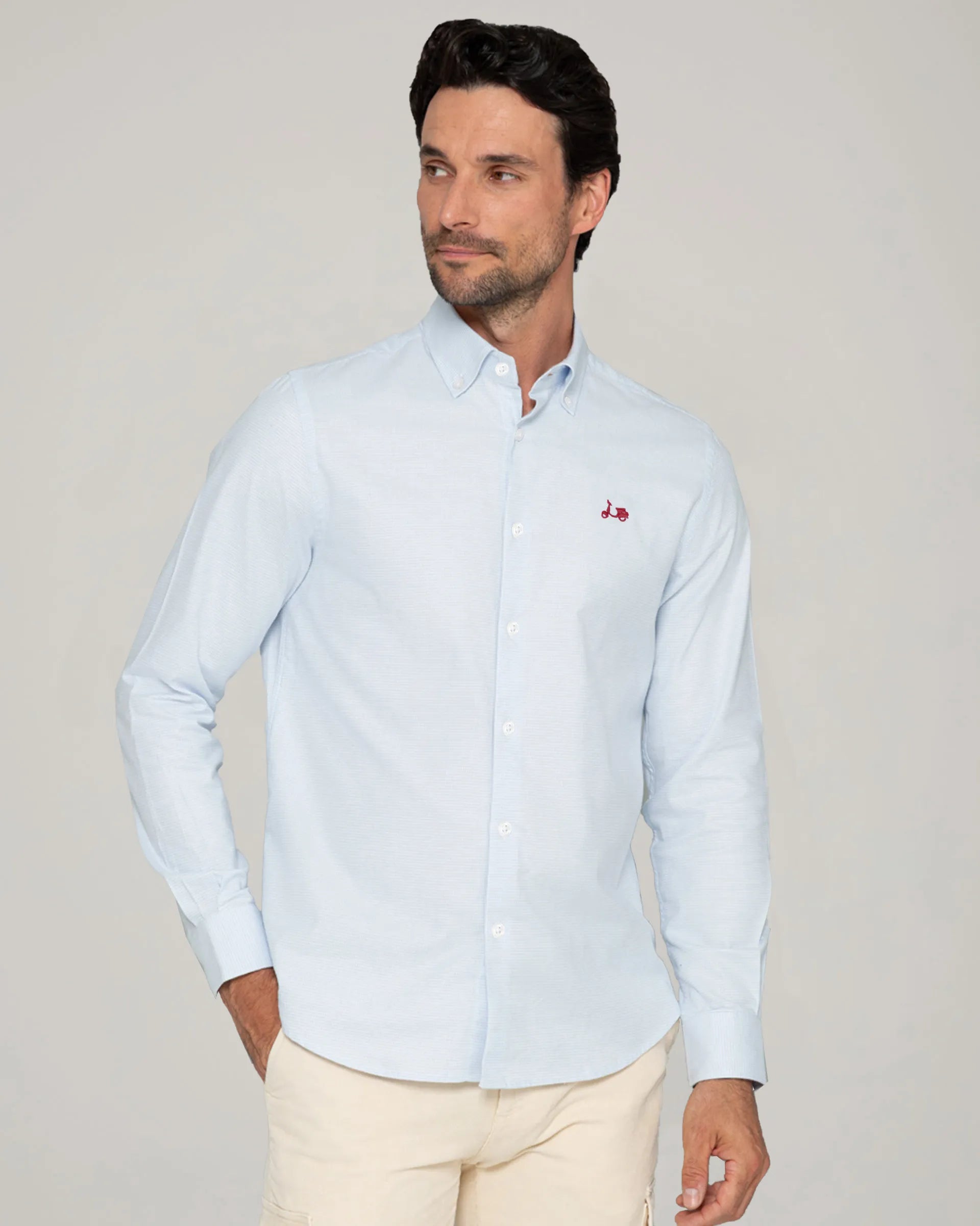 Camisa con estampado de pata de gallo