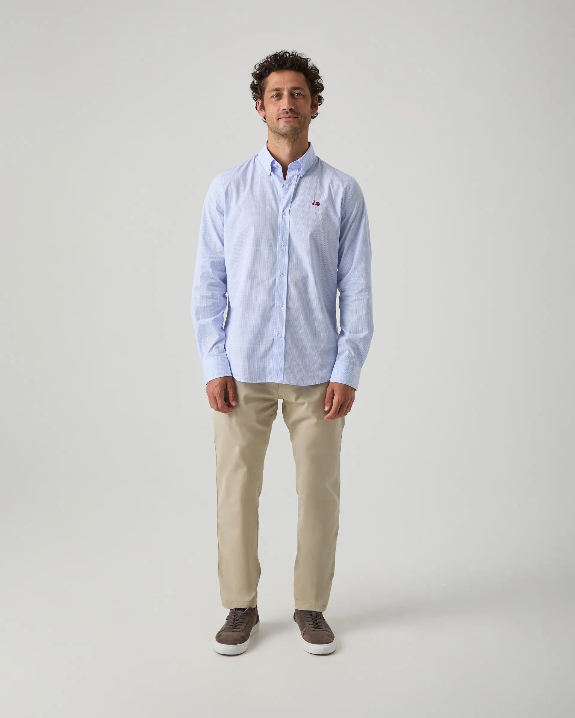 Camisa de cuadros en azul