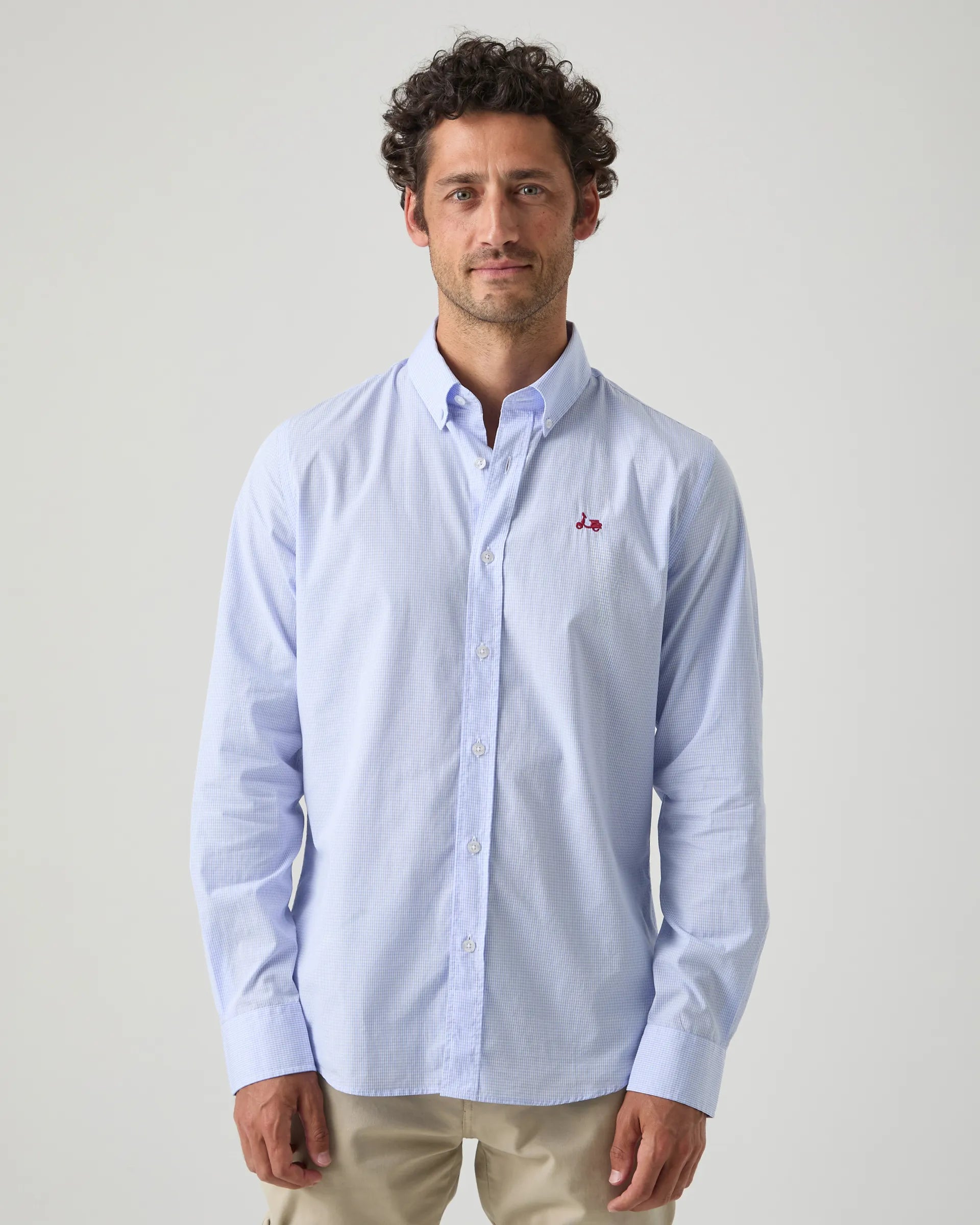 Camisa de cuadros en azul