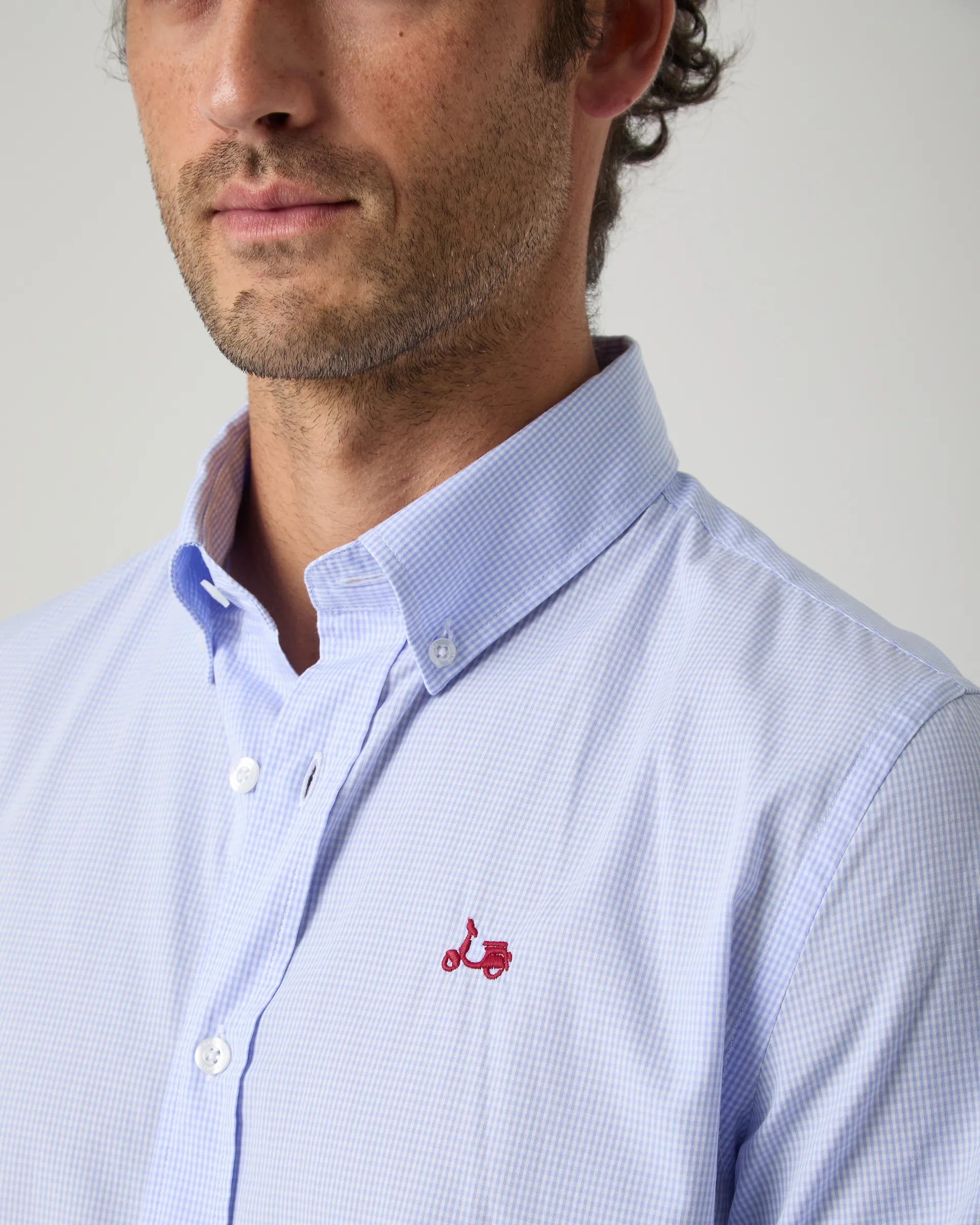 Camisa de cuadros en azul