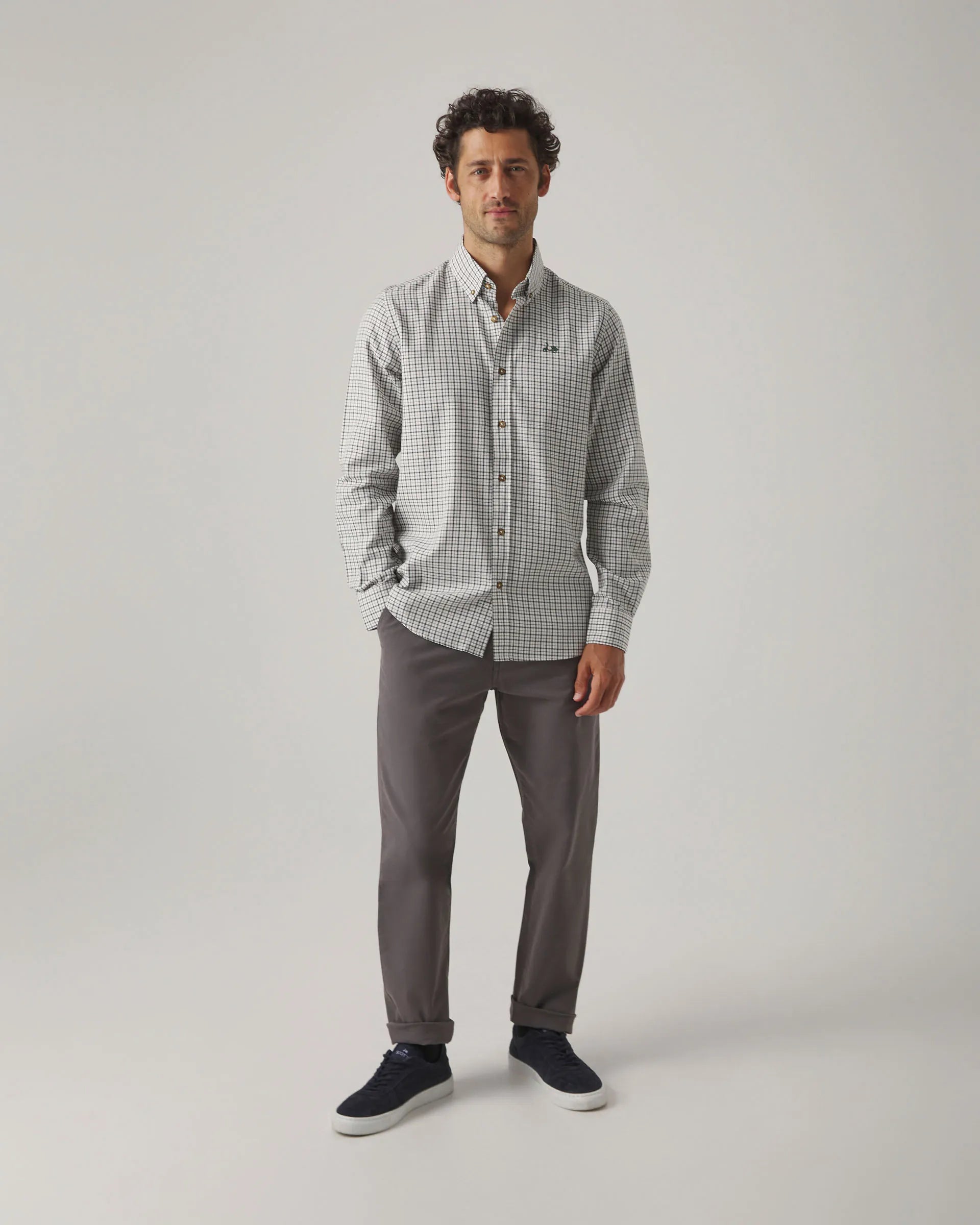 Camisa de cuadros en verde