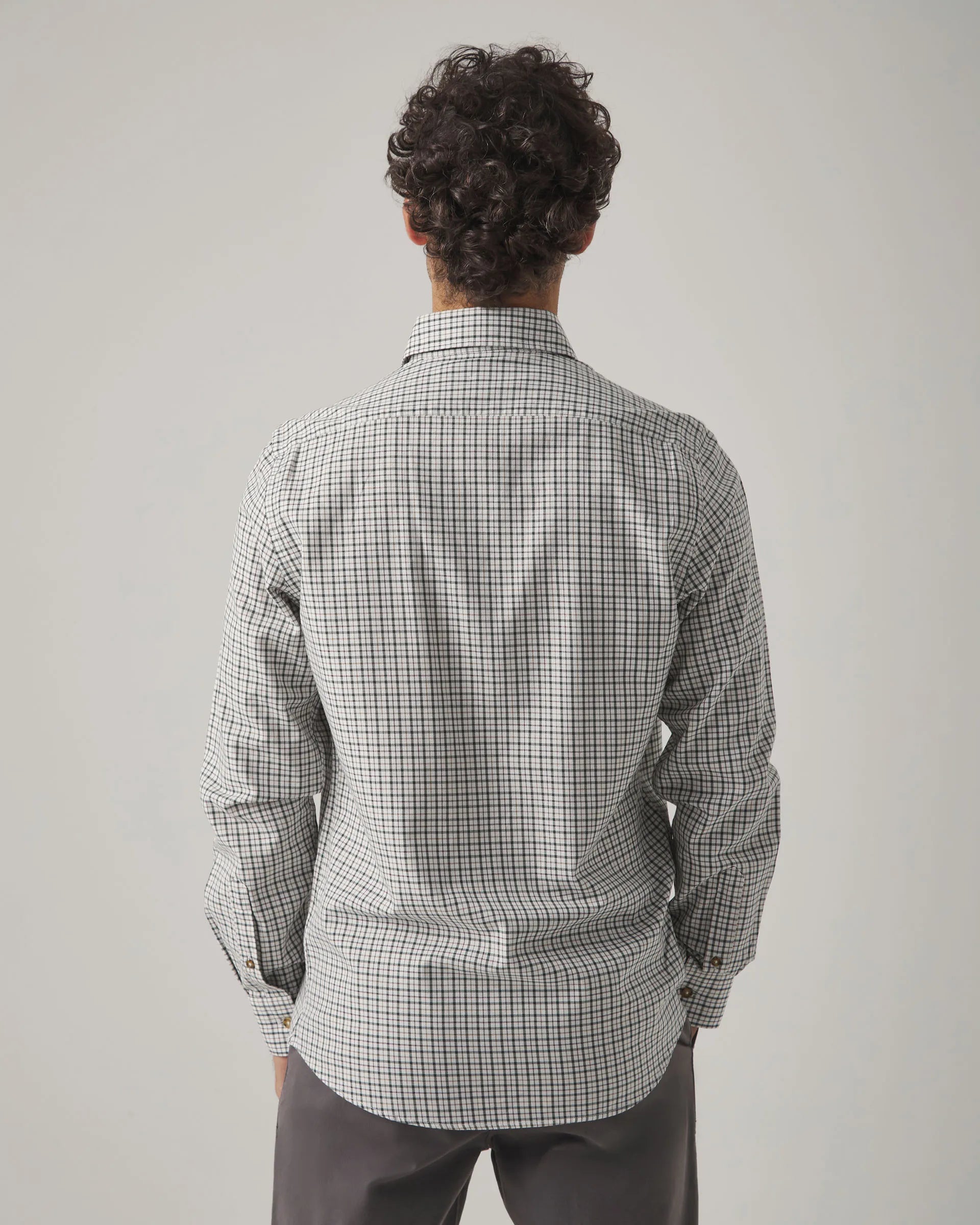 Camisa de cuadros en verde