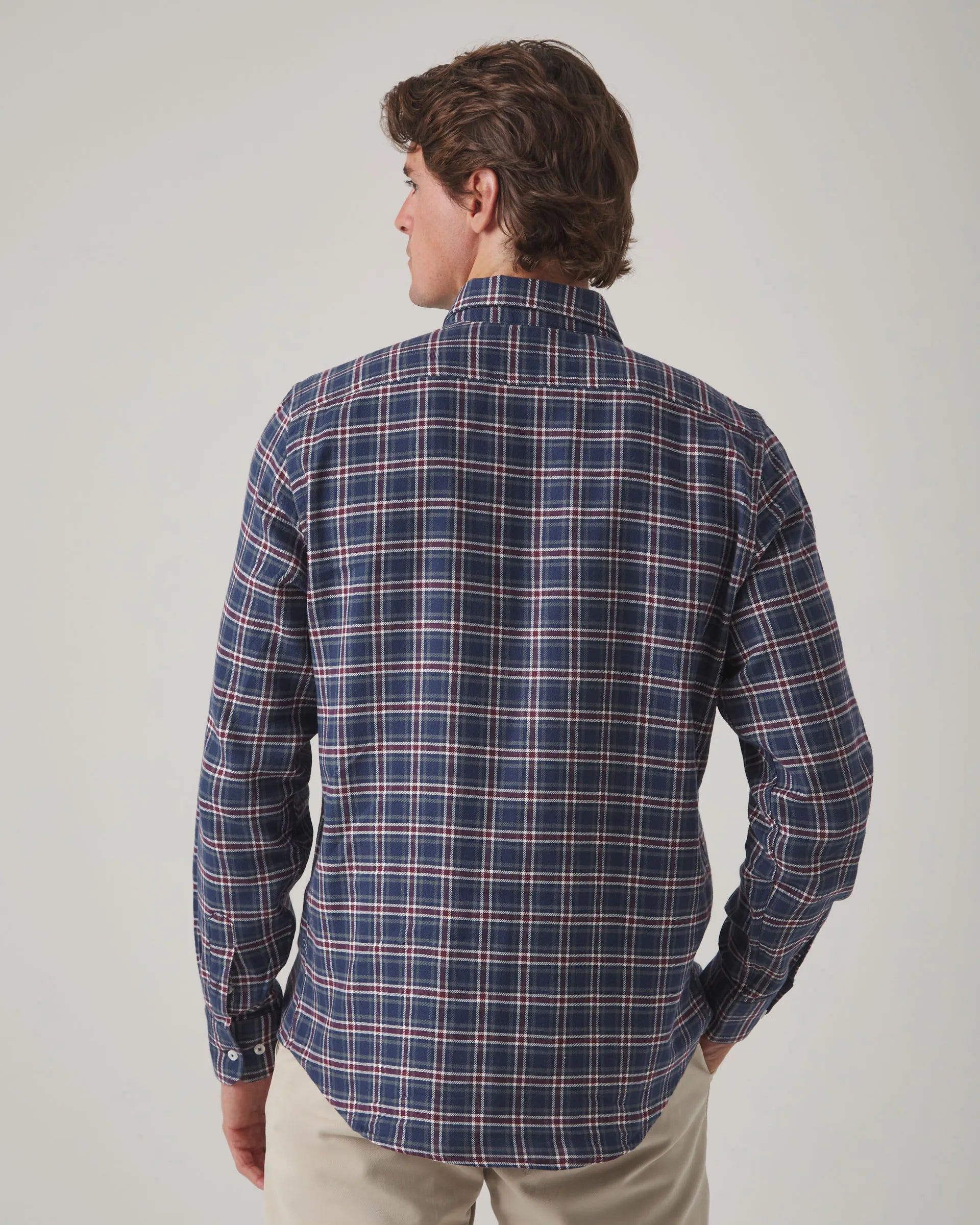 Camisa de cuadros en marino