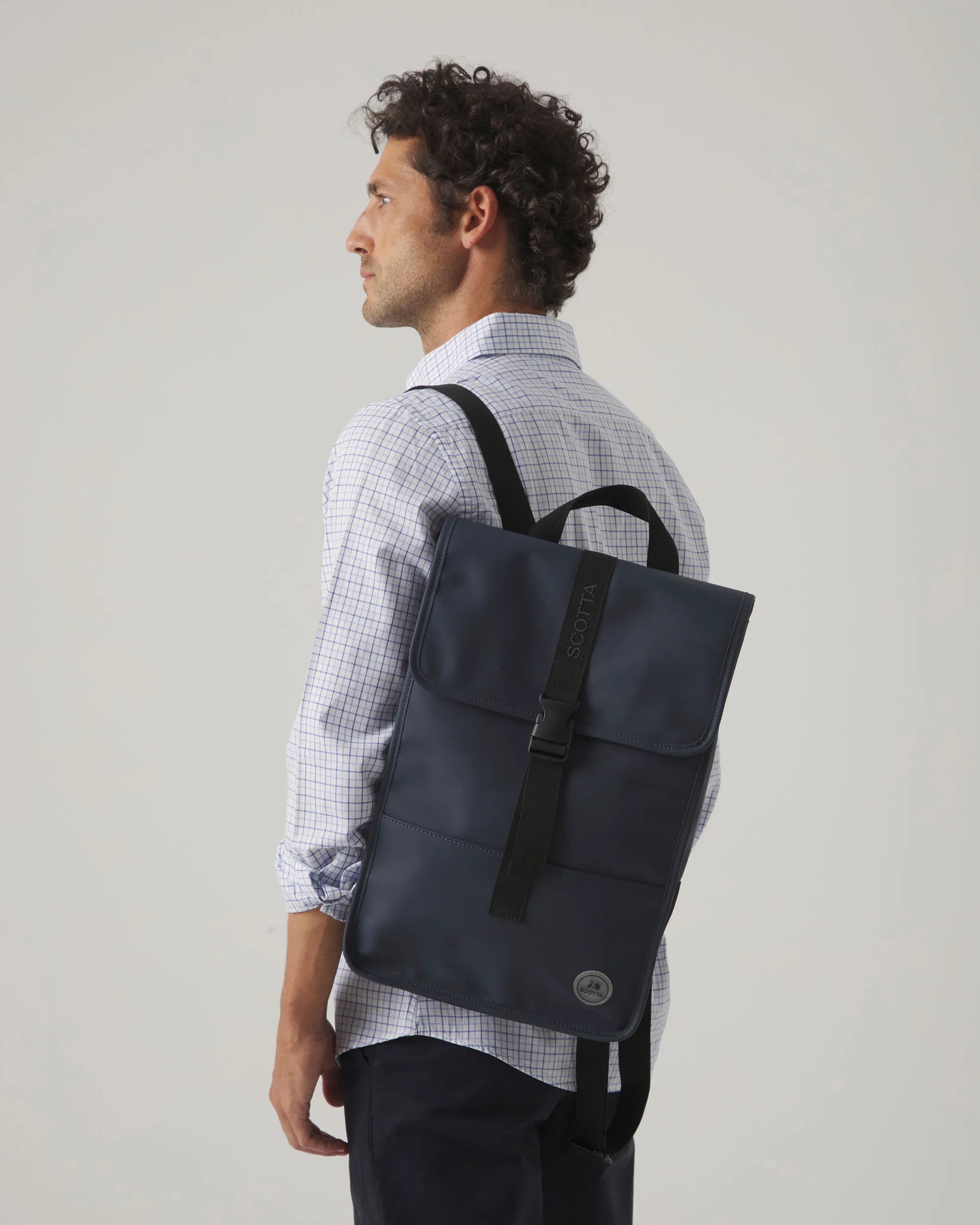 Camisa de cuadros azul