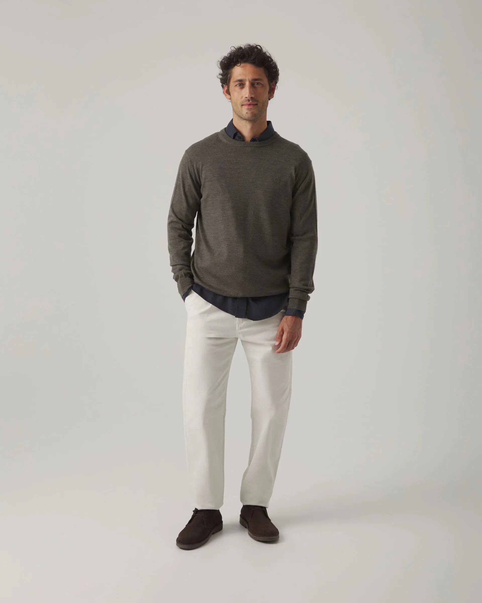 Jersey liso verde khaki