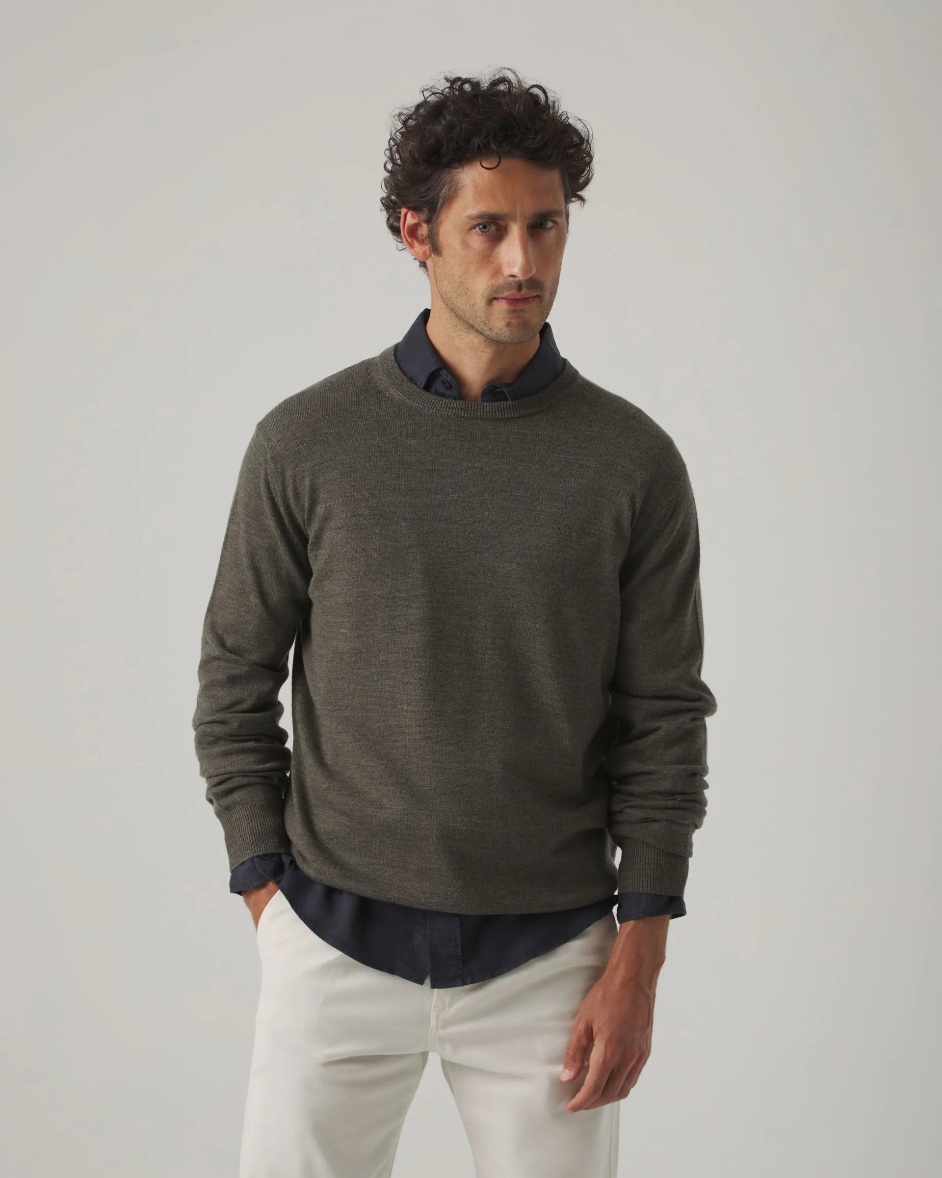 Jersey liso verde khaki