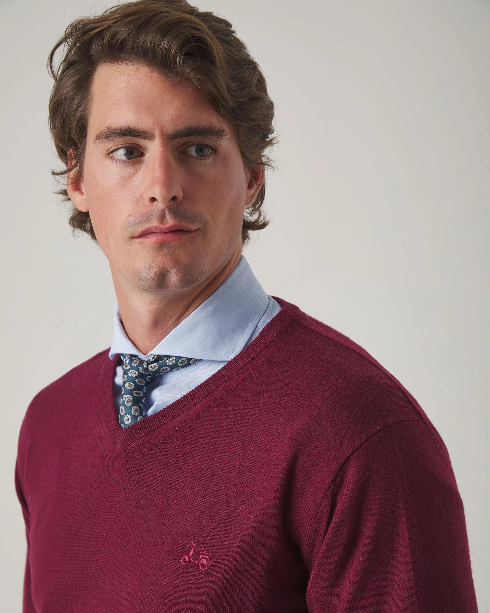 Jersey liso en burdeos