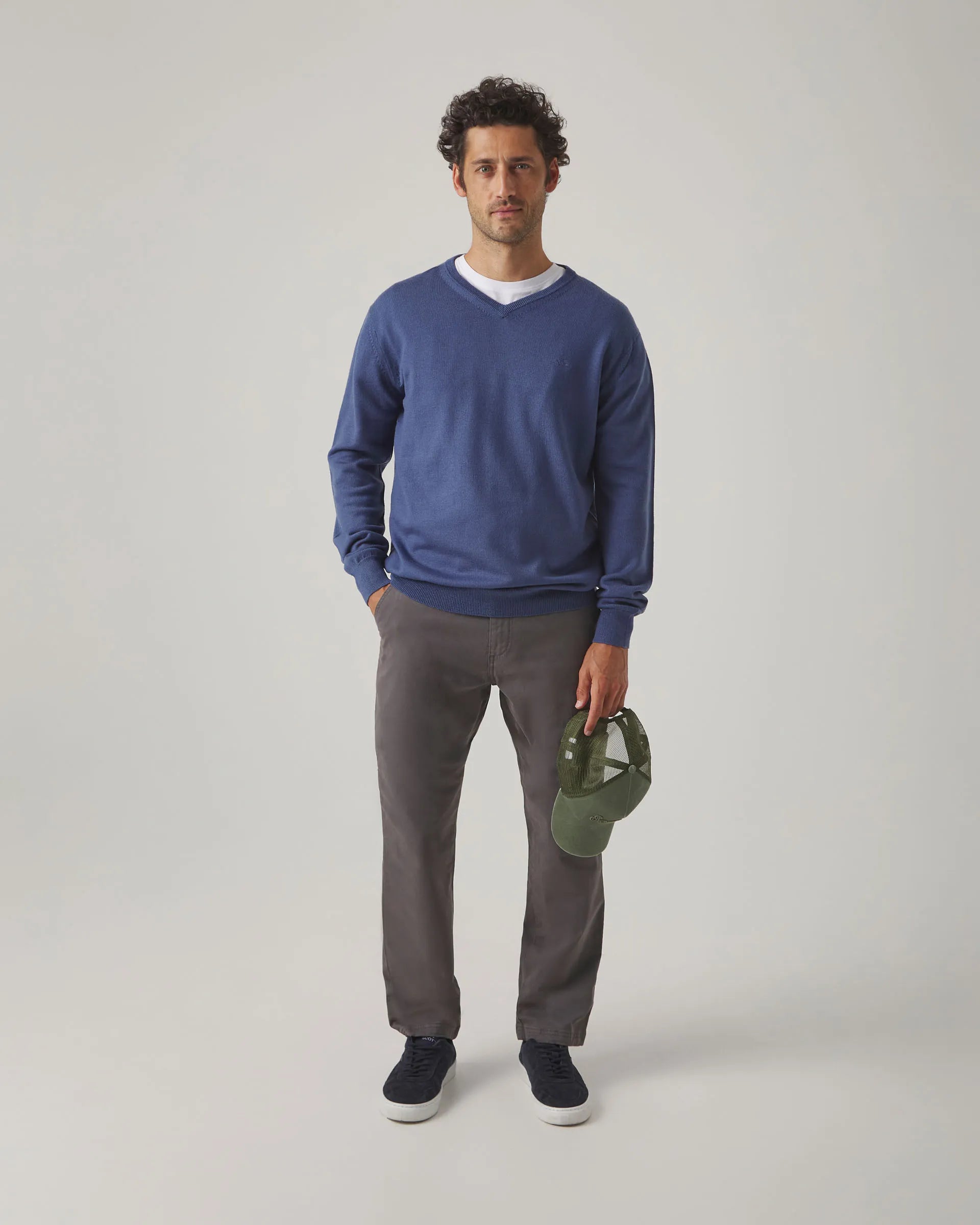 Jersey de pico liso azul