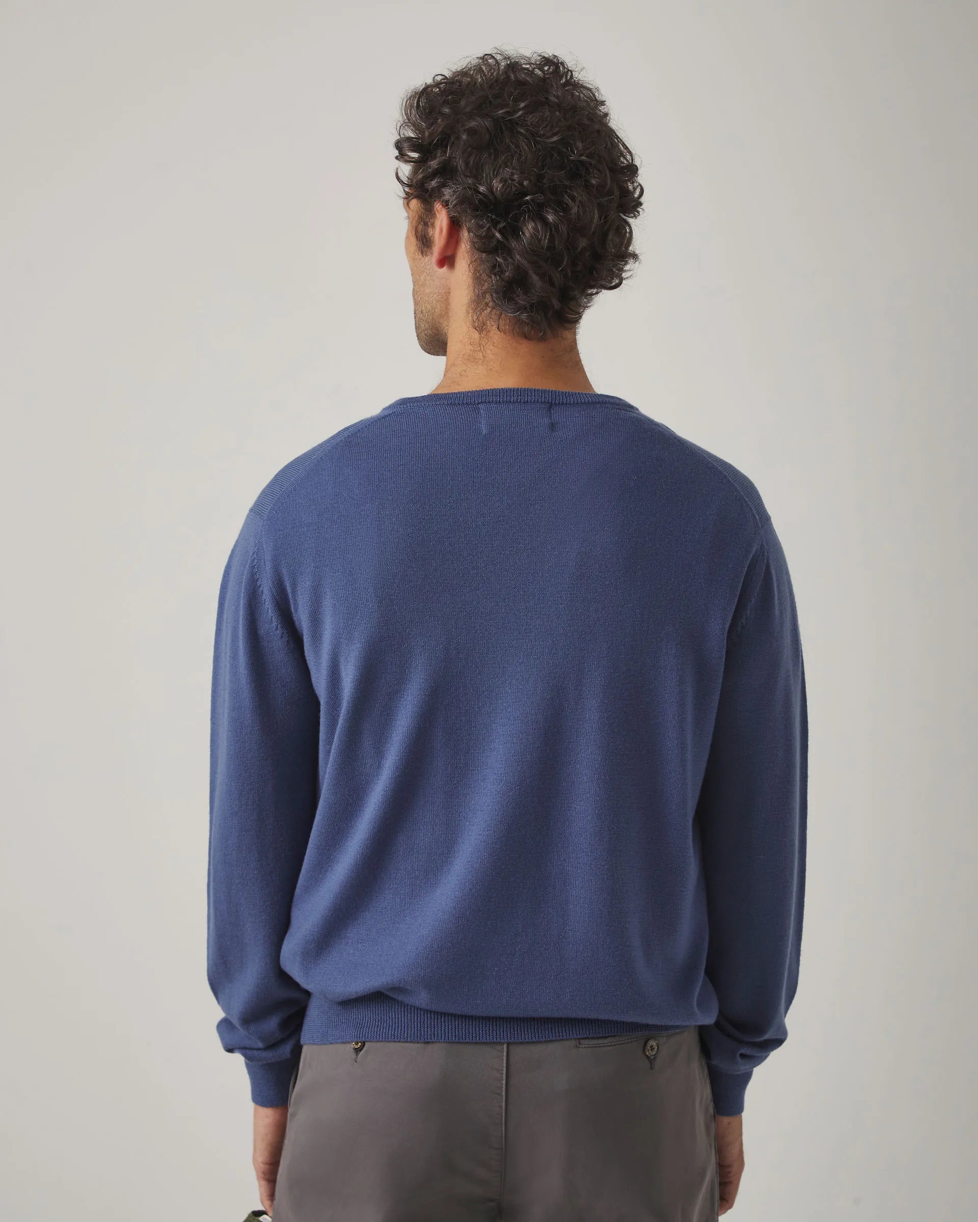 Jersey de pico liso azul