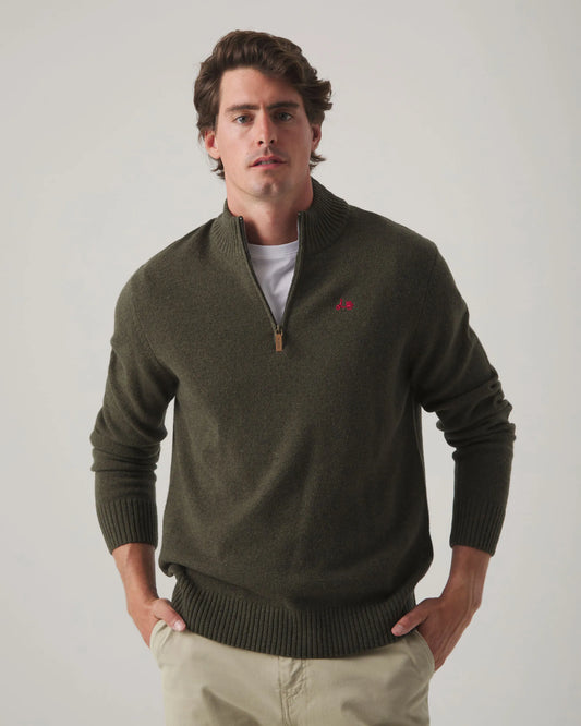 Jersey Zip Khaki