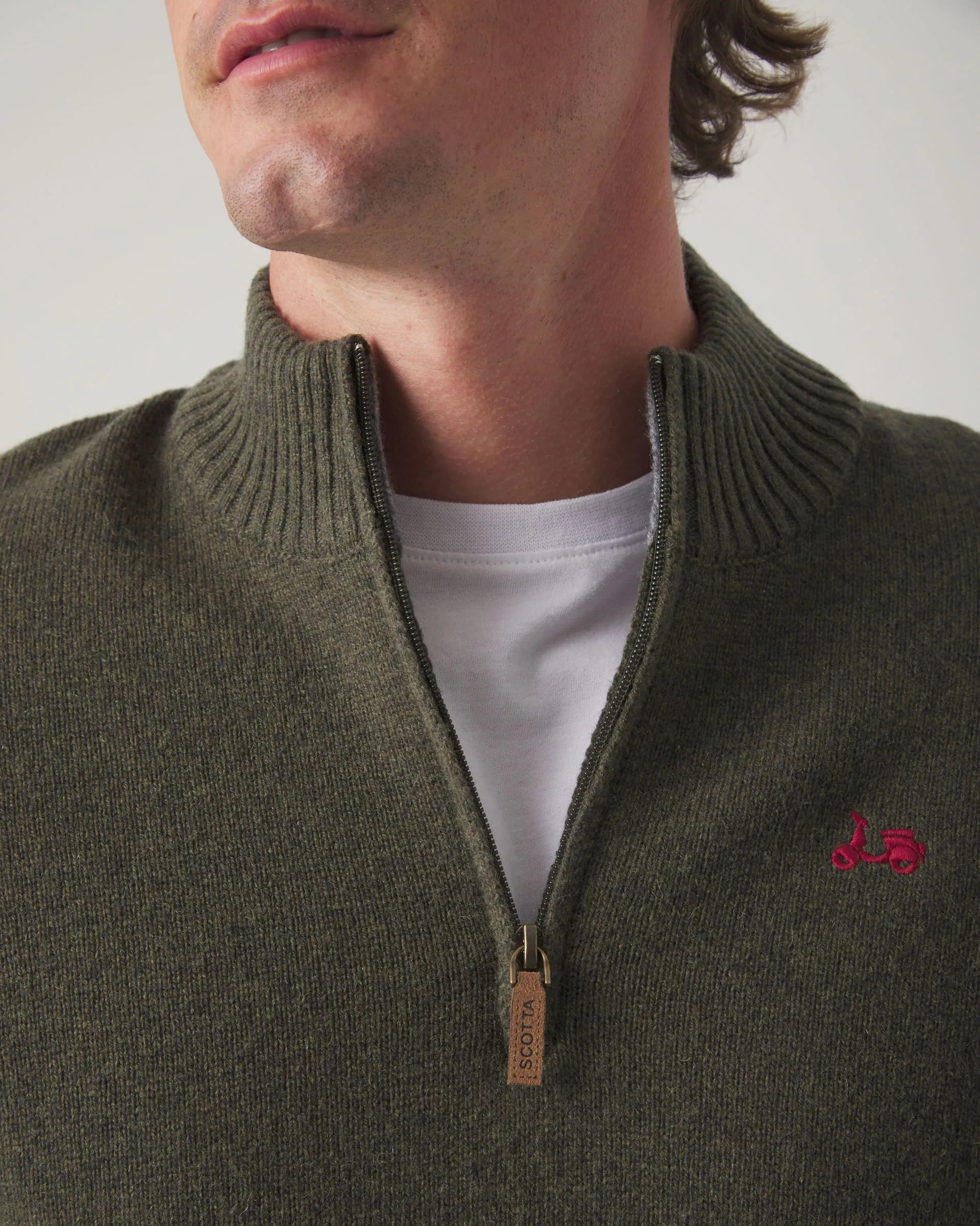 Jersey Zip Khaki
