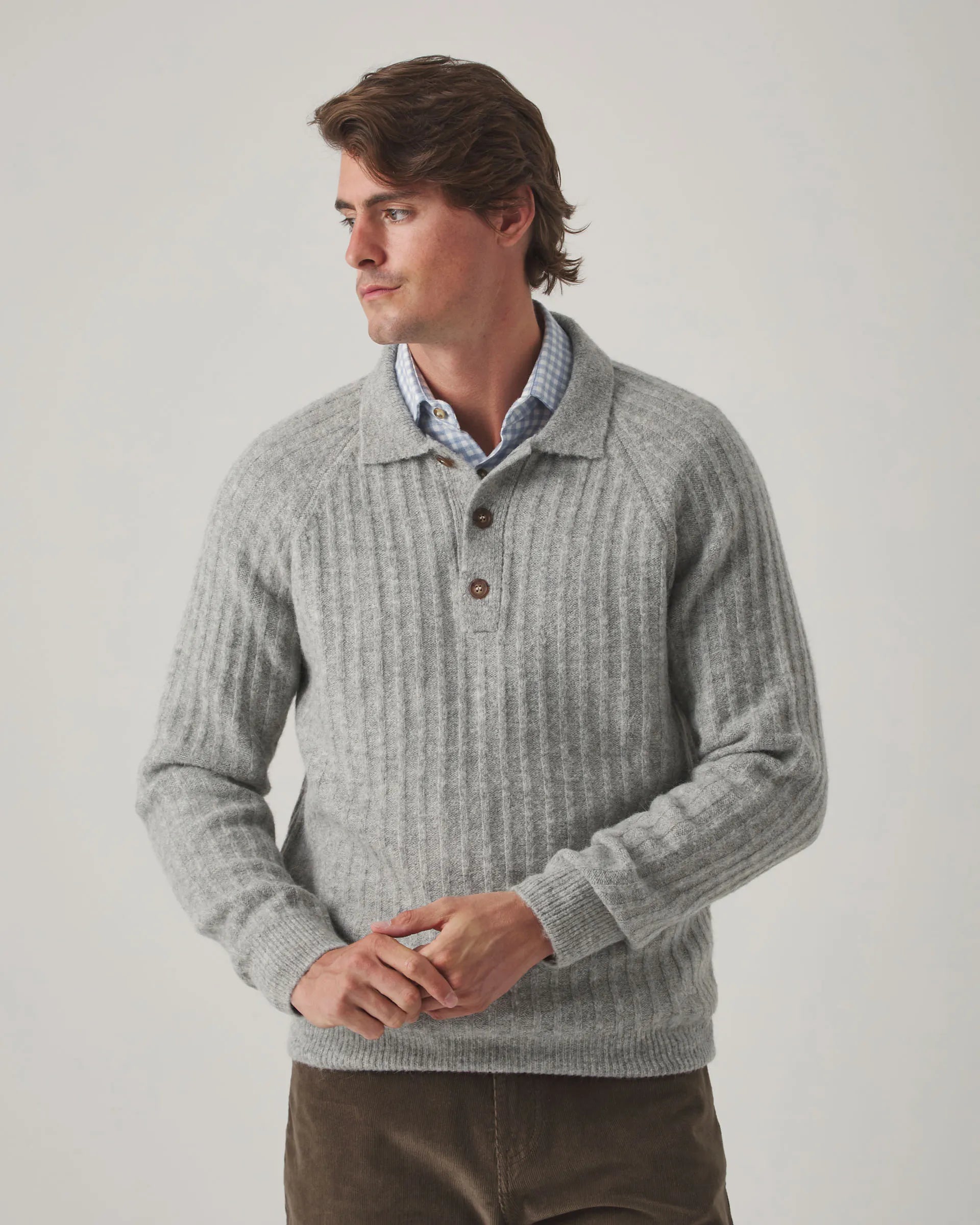 Jersey Polo Ranglán Gris