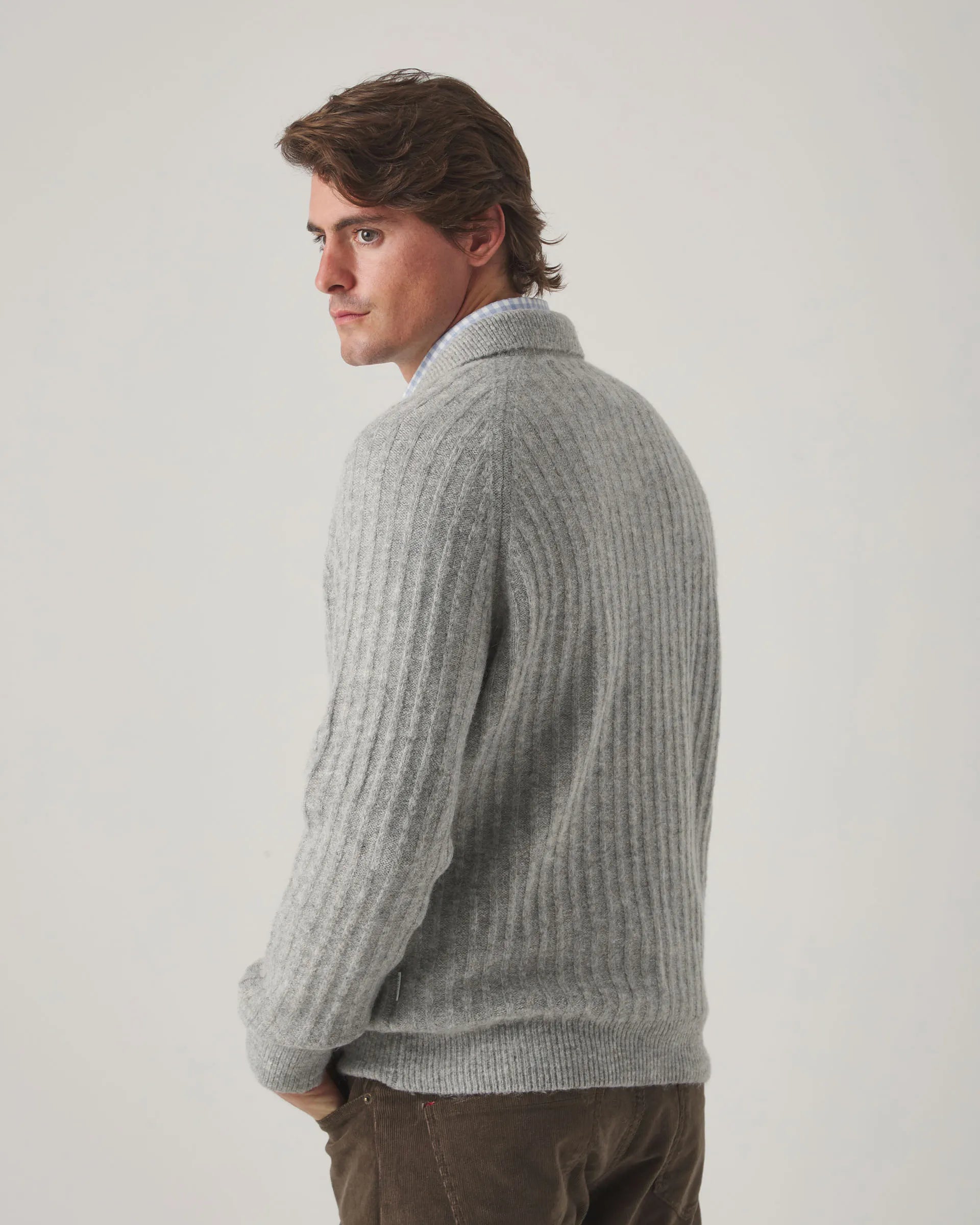 Jersey Polo Ranglán Gris