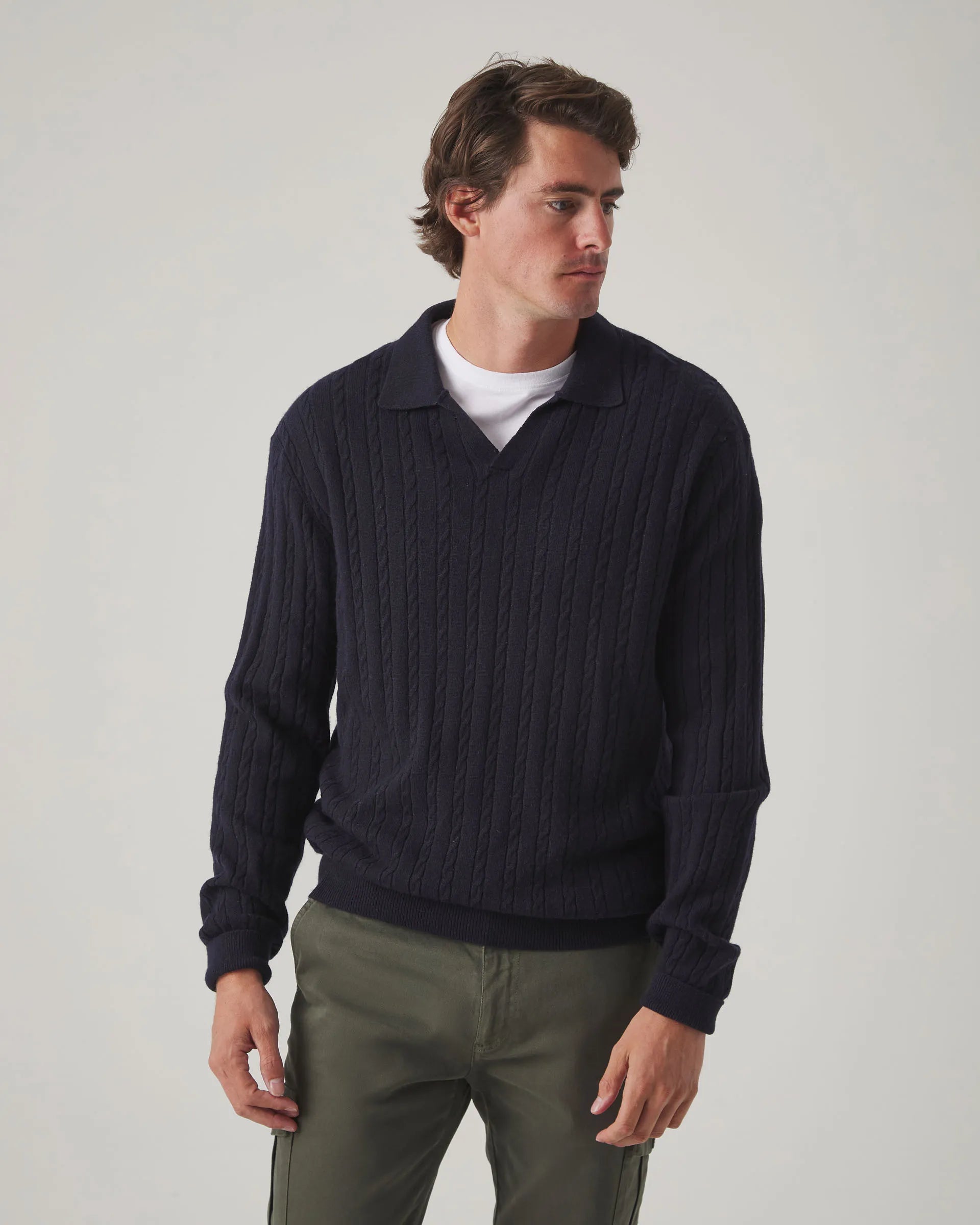 Jersey de ochos en azul marino