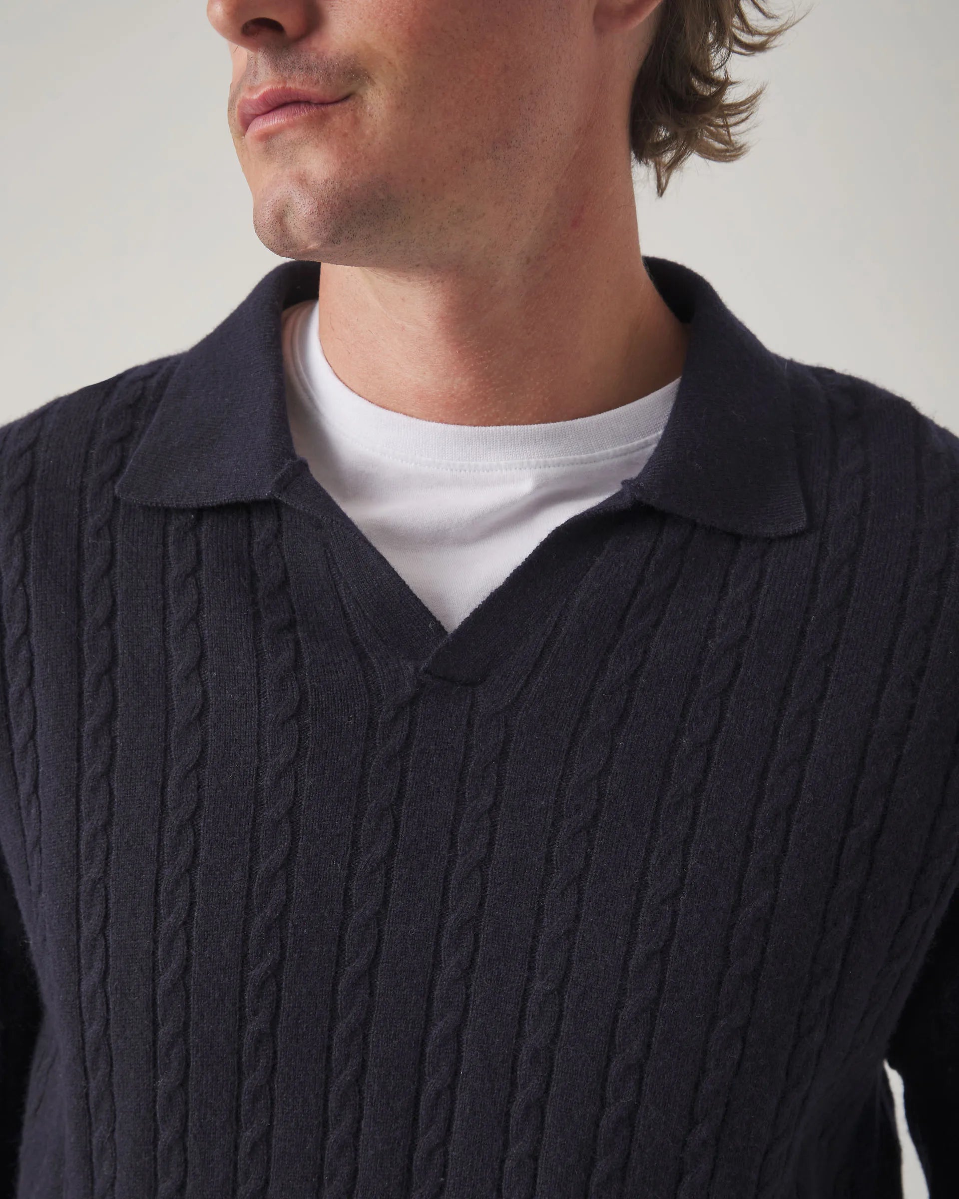 Jersey de ochos en azul marino