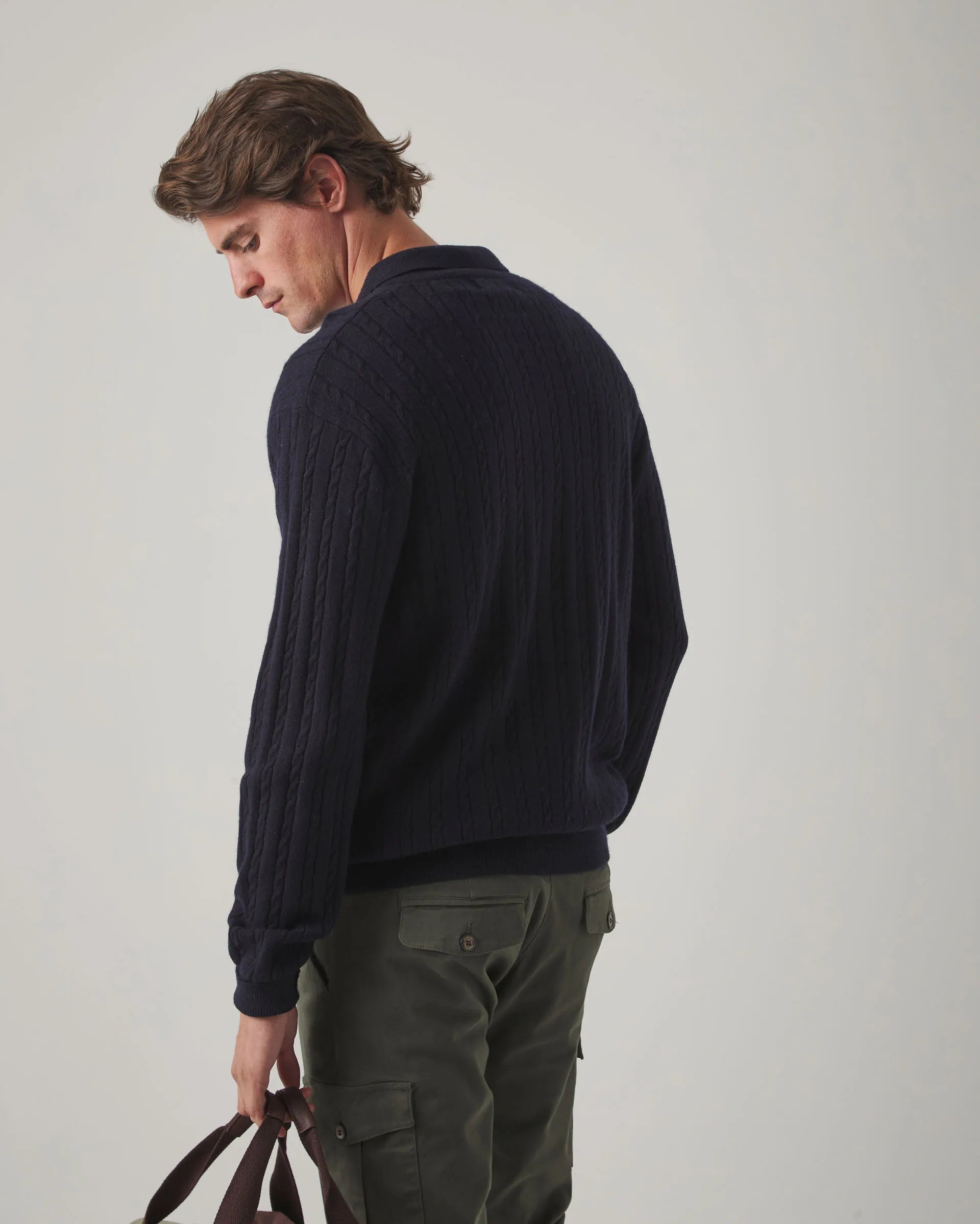 Jersey de ochos en azul marino