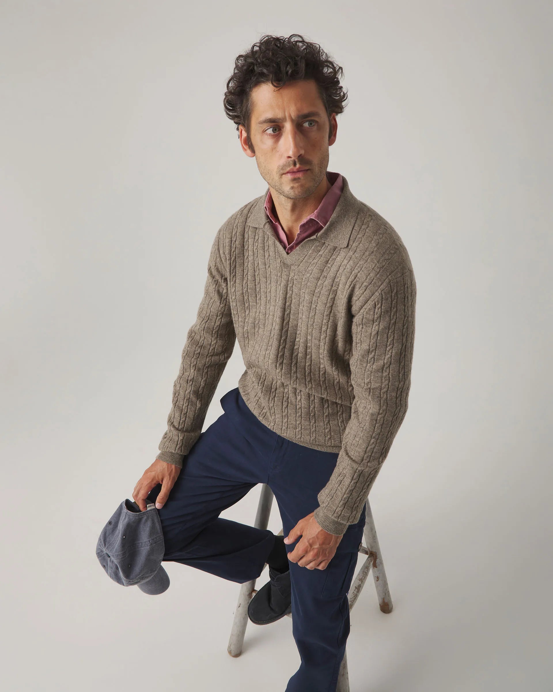 Jersey de ochos en marrón