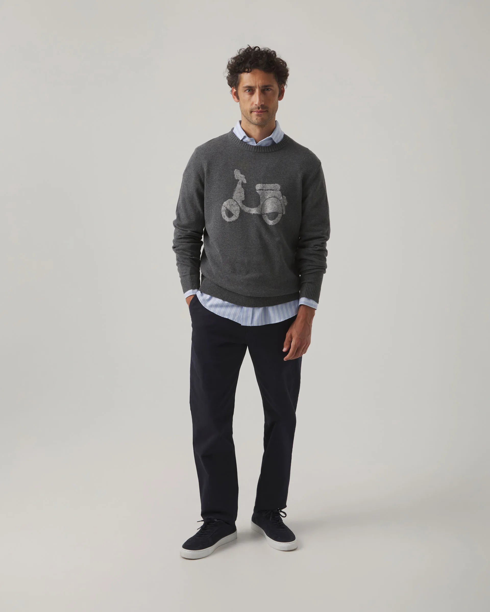 Jersey gris con moto