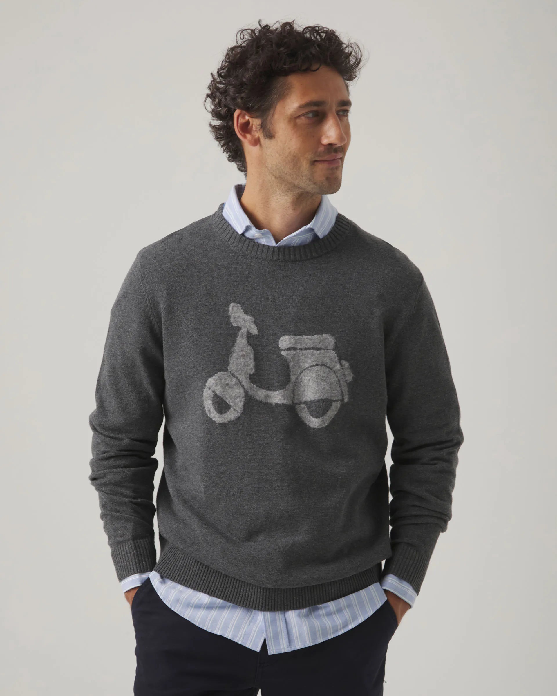 Jersey gris con moto