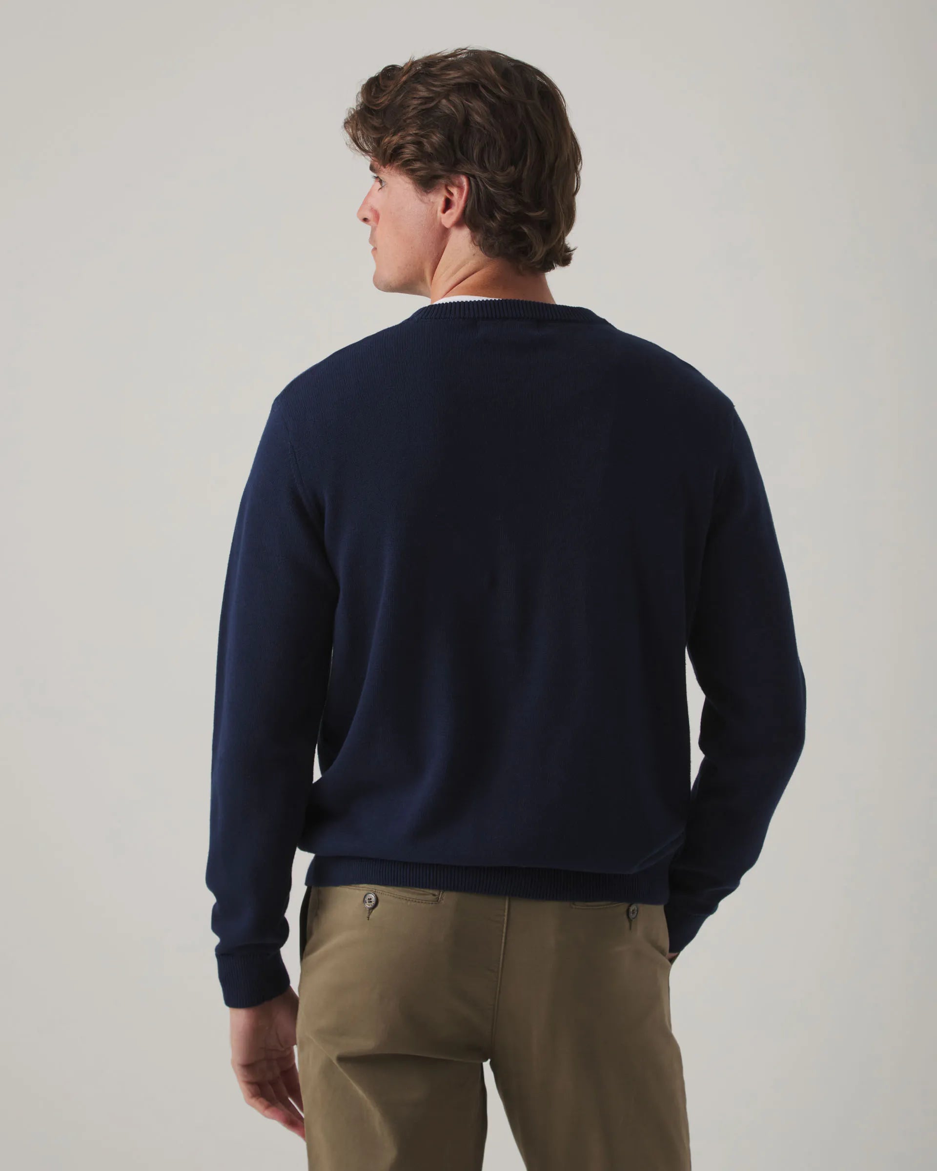 Jersey liso azul marino