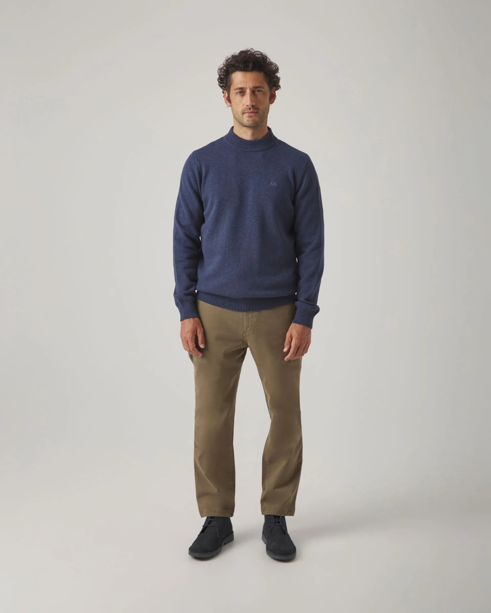 Jersey liso azul marino