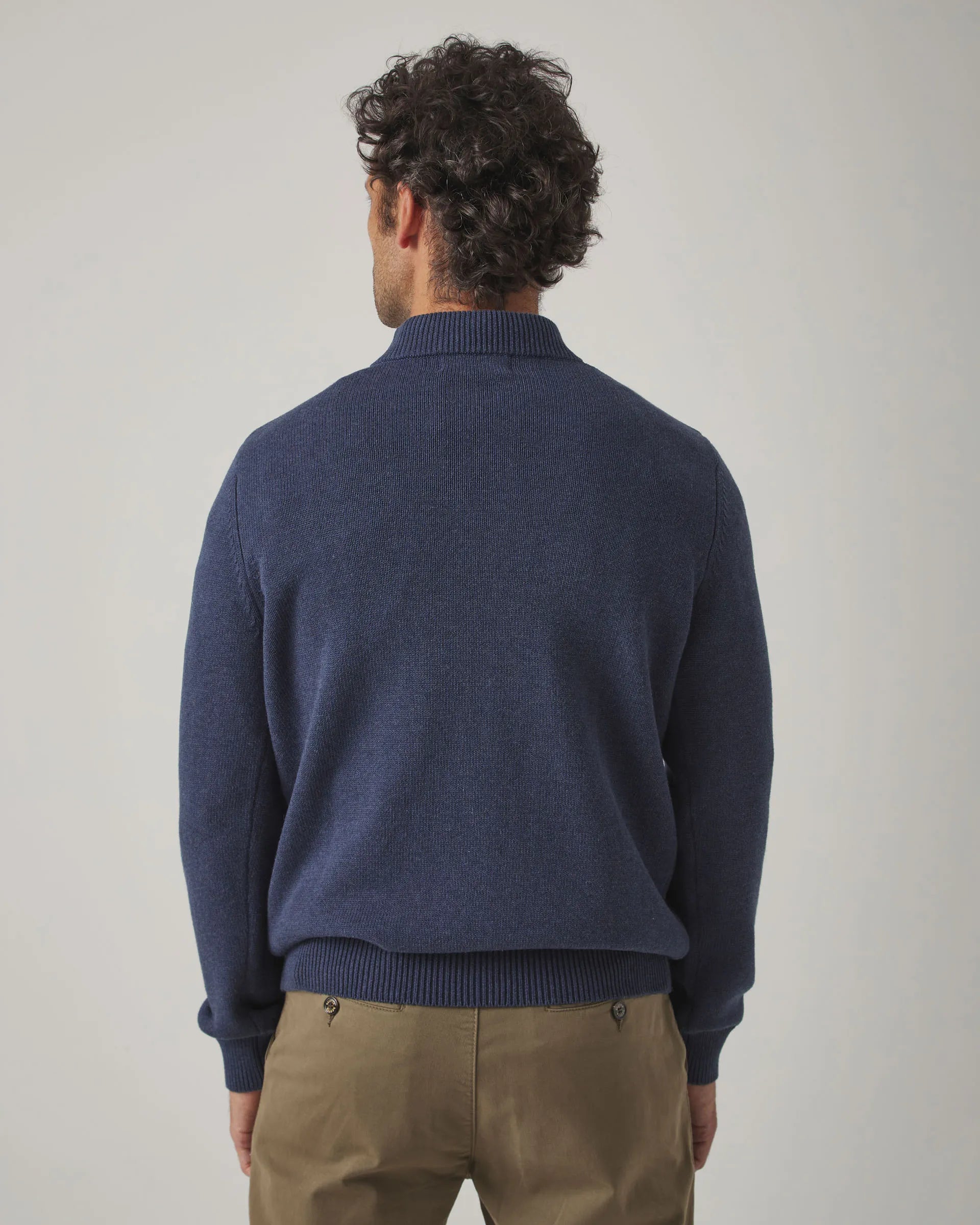 Jersey liso azul marino