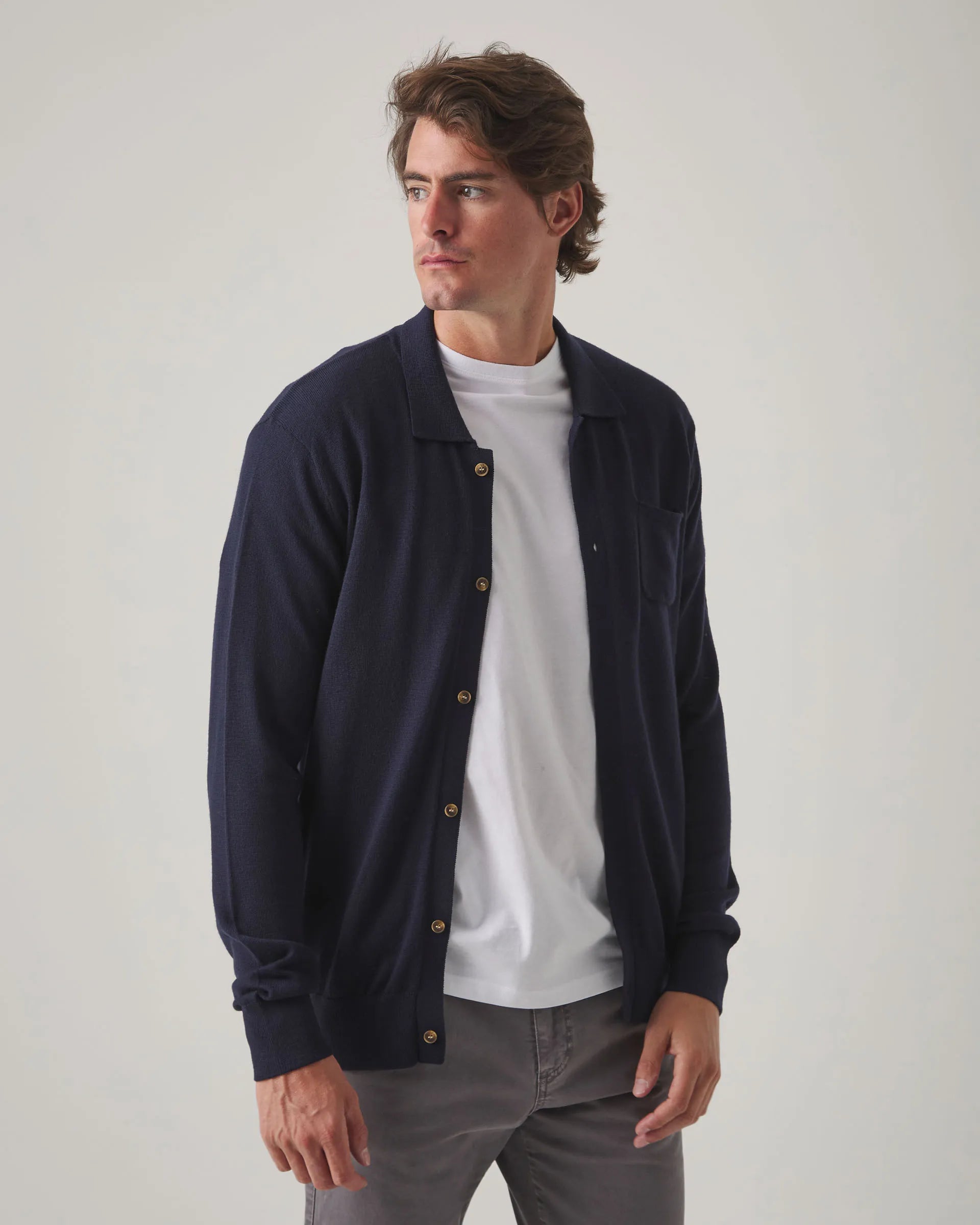 Cárdigan azul marino