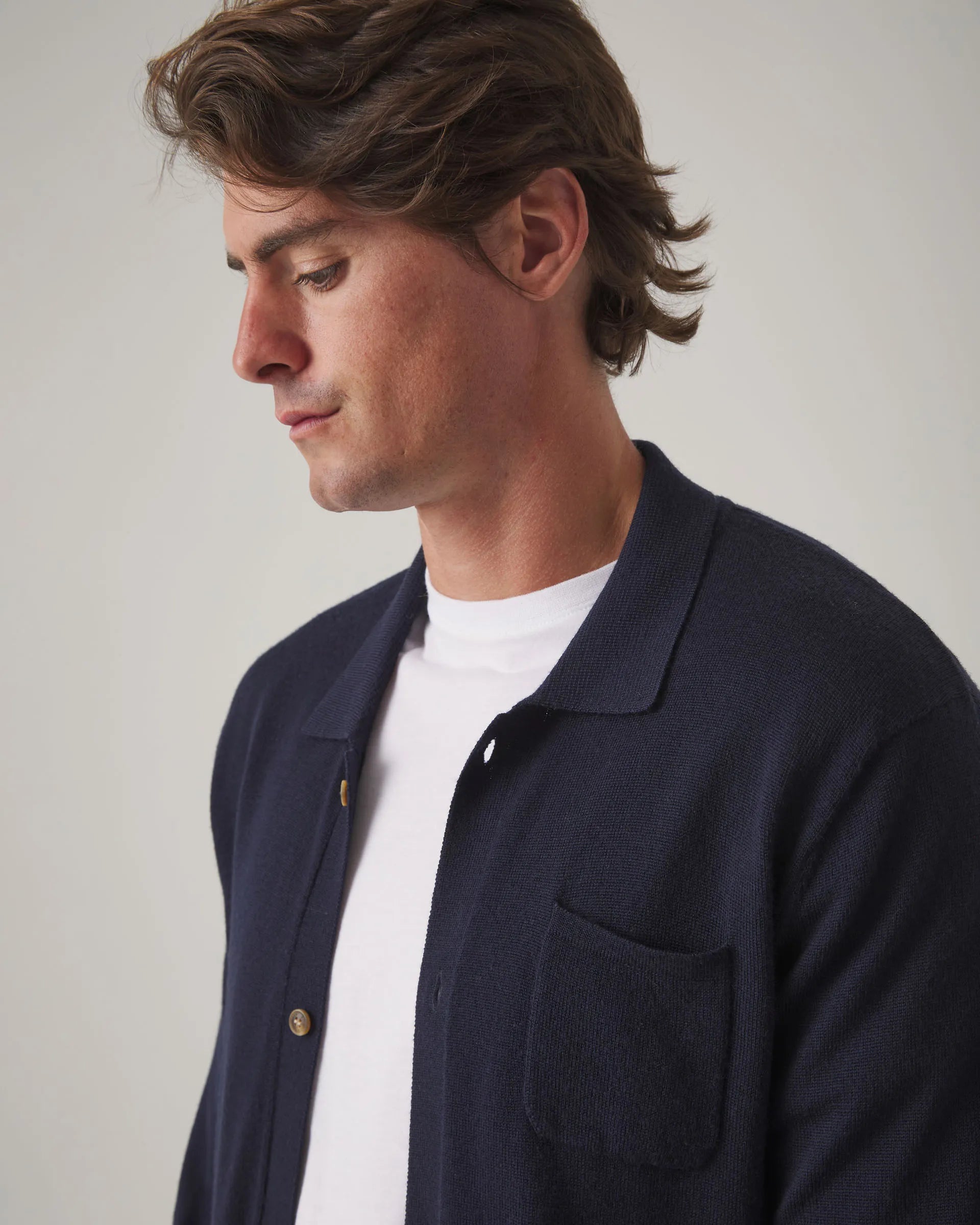 Cárdigan azul marino