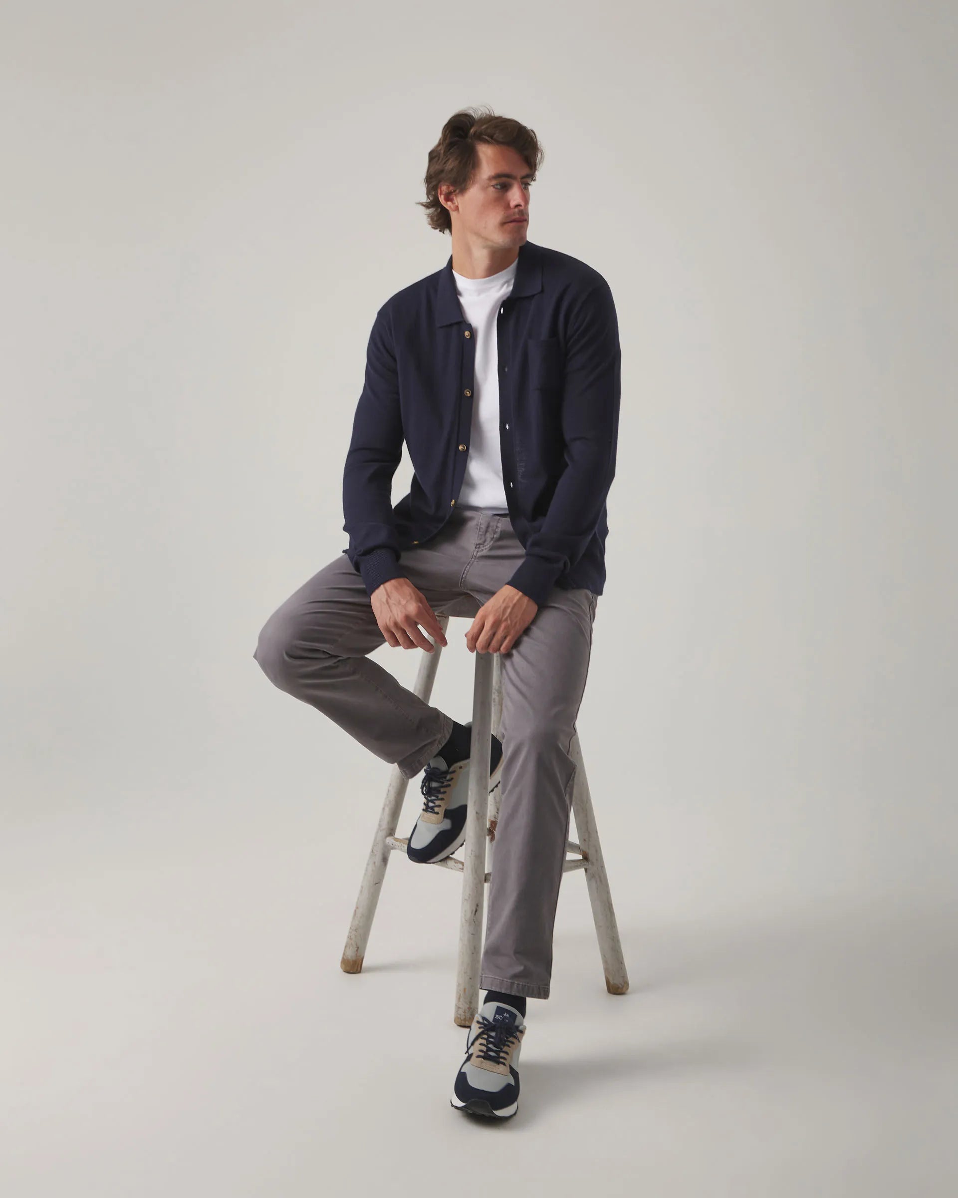 Cárdigan azul marino