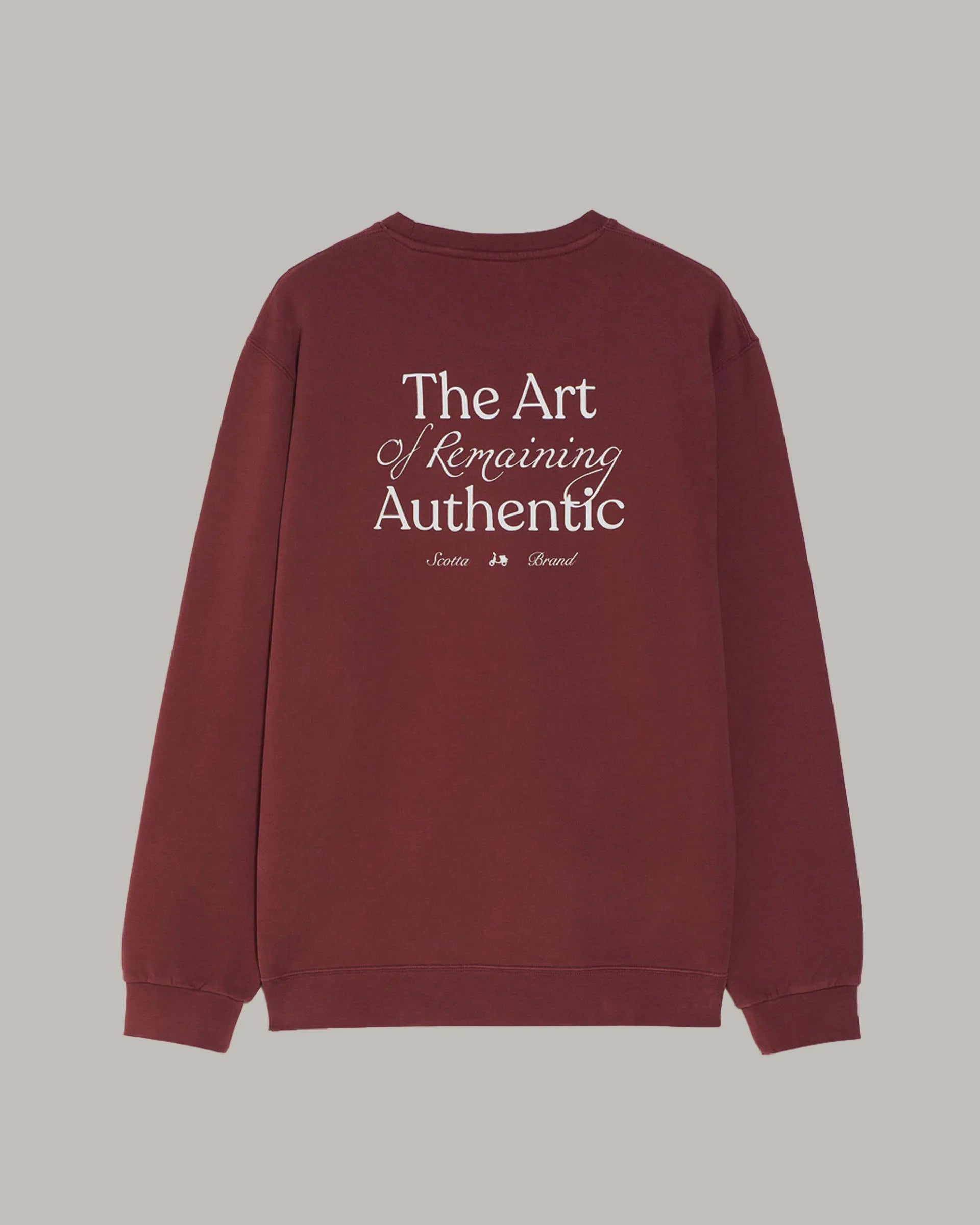 Sudadera con dibujo burdeos