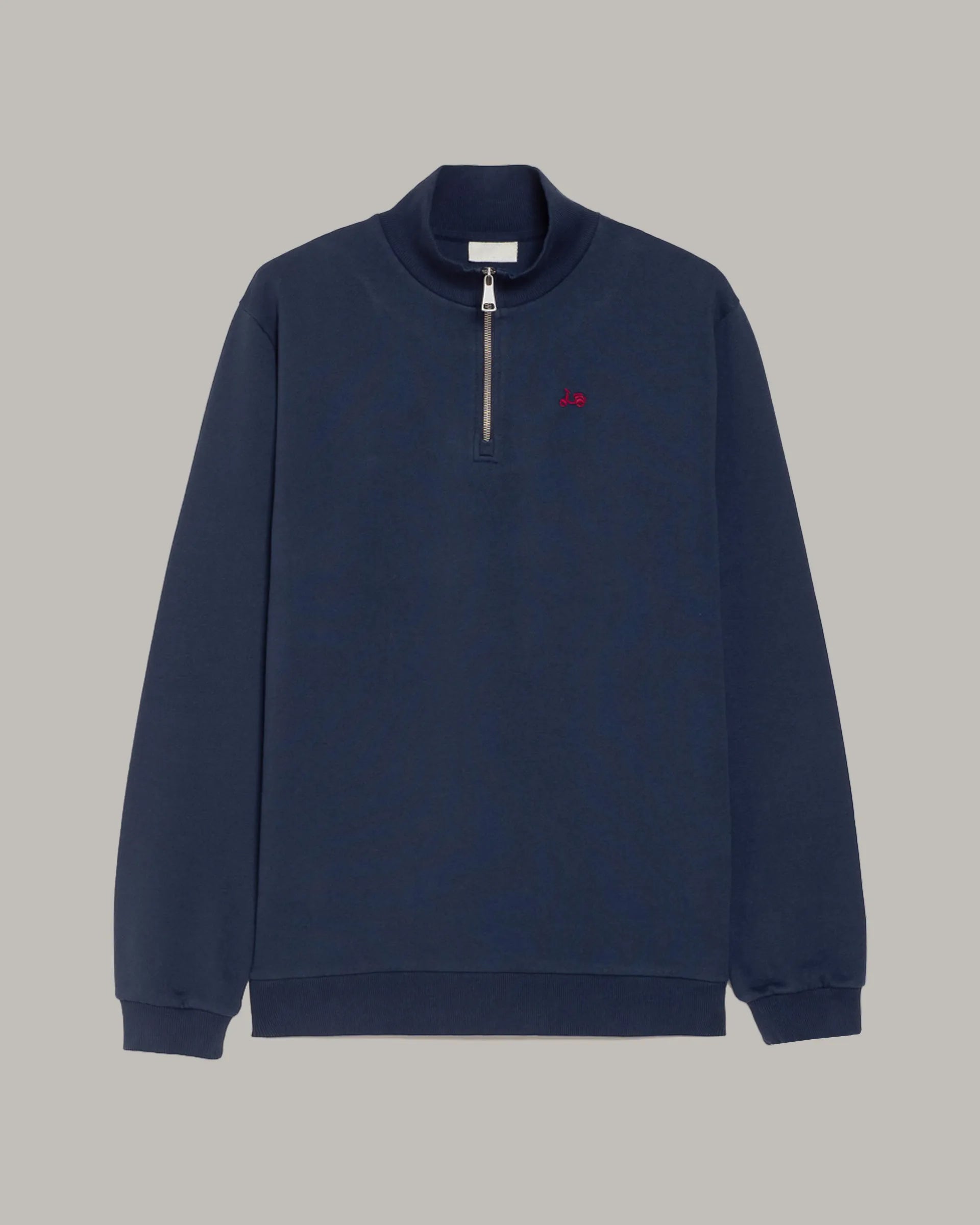 Sudadera cremallera azul marino