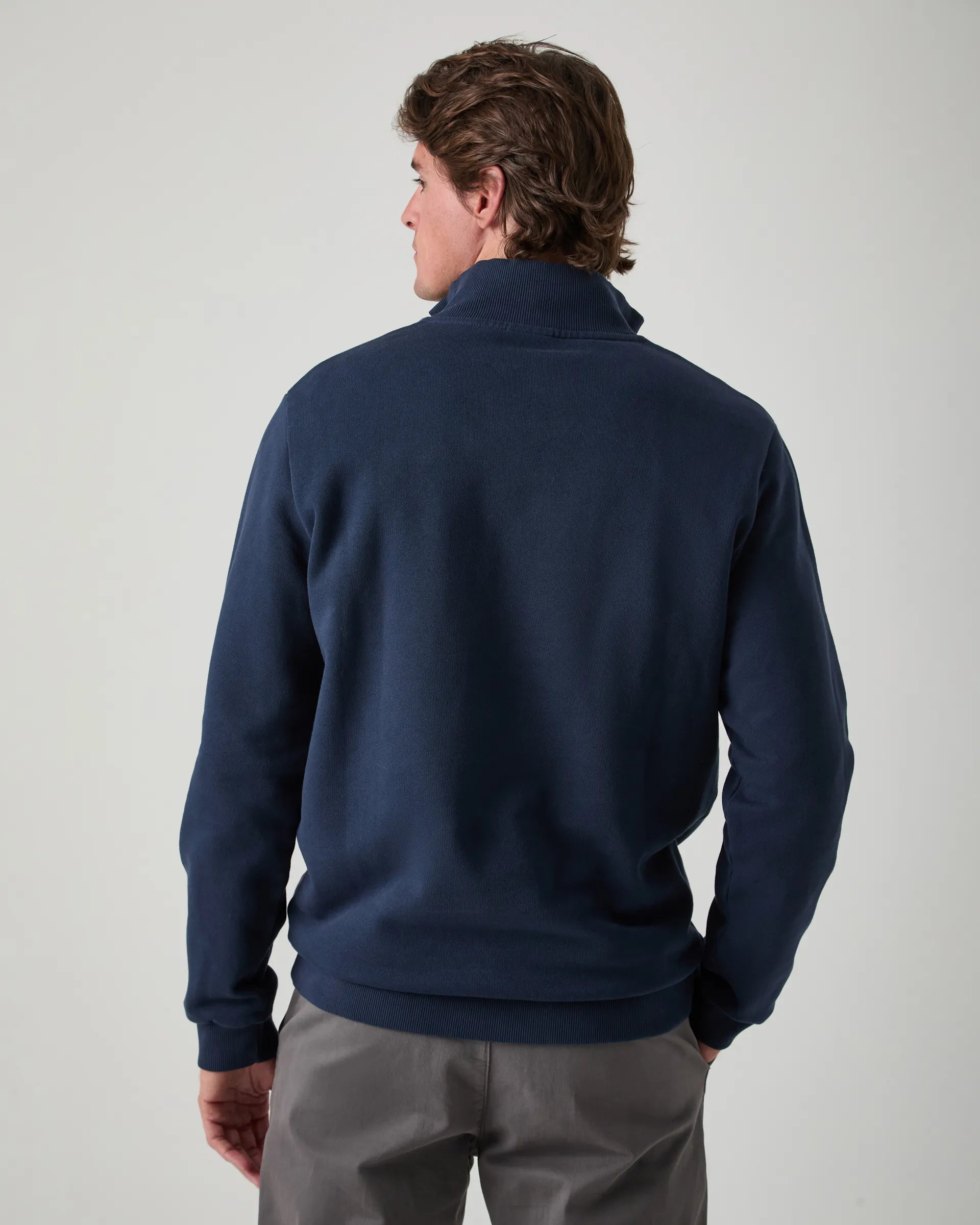 Sudadera cremallera azul marino